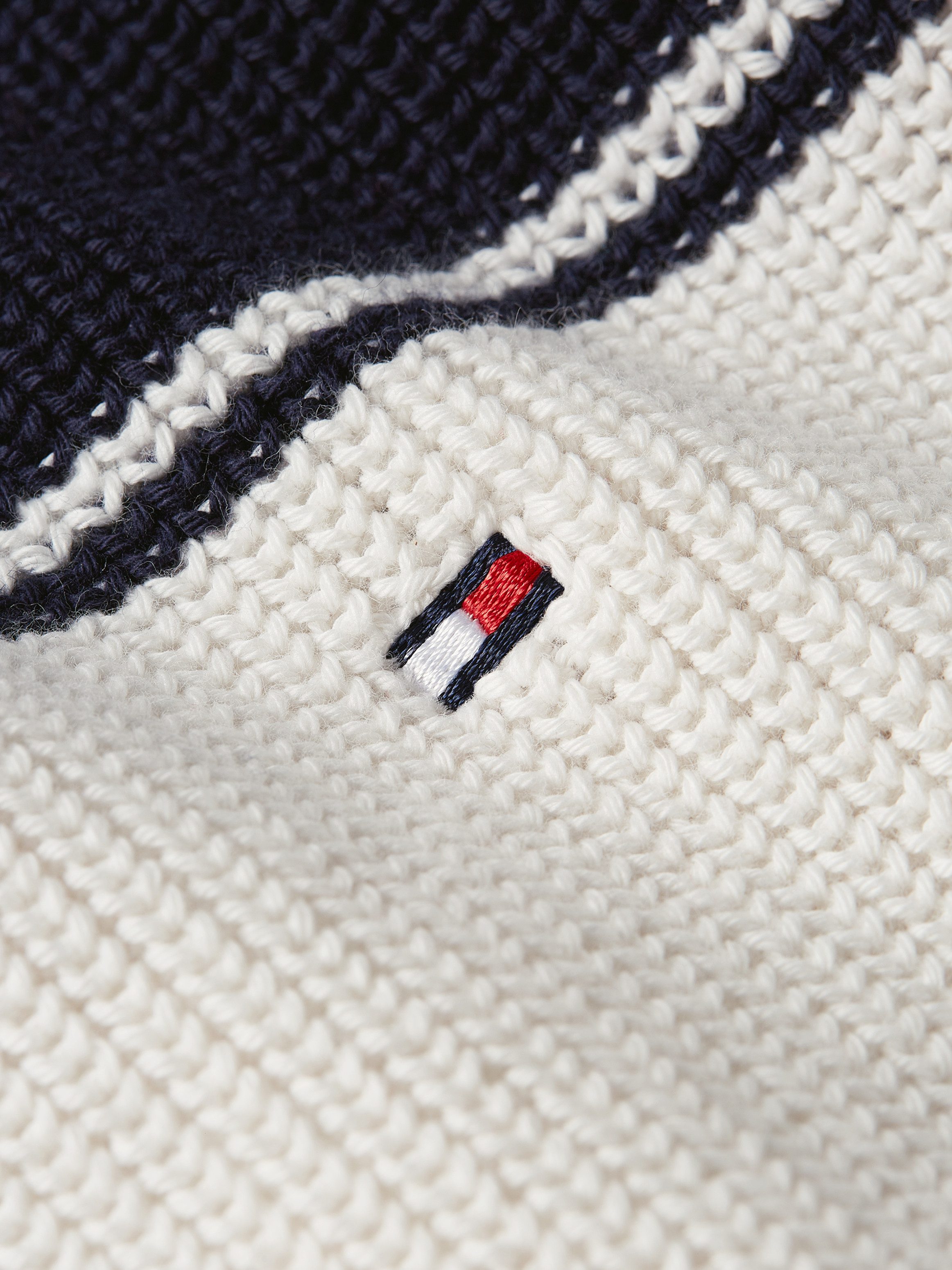 Tommy Hilfiger Trui met ronde hals met geborduurd logo (Global Serie TH VROUWEN)
