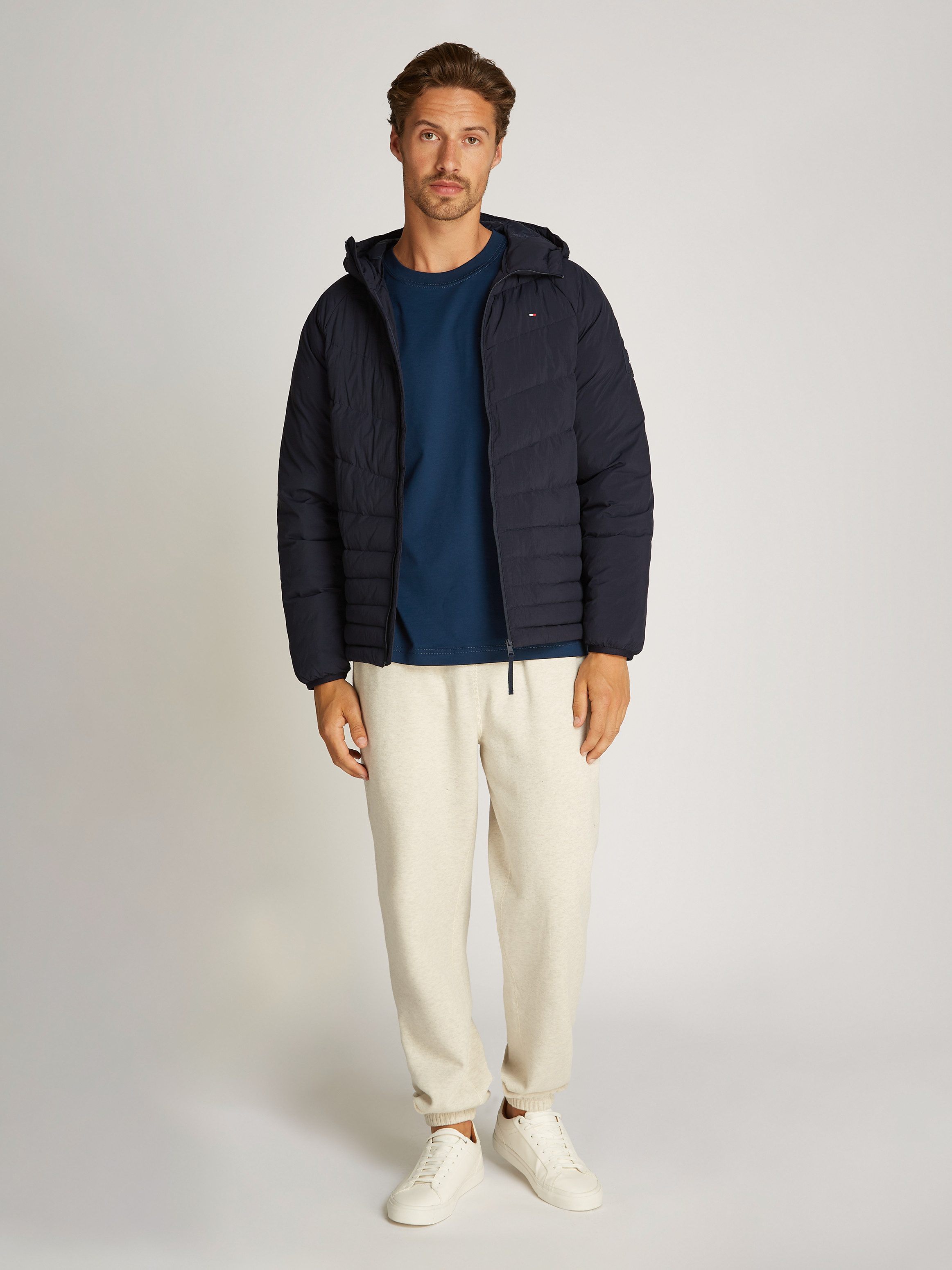 Tommy Hilfiger Gewatteerde jas MIX QUILT HOODED JACKET
