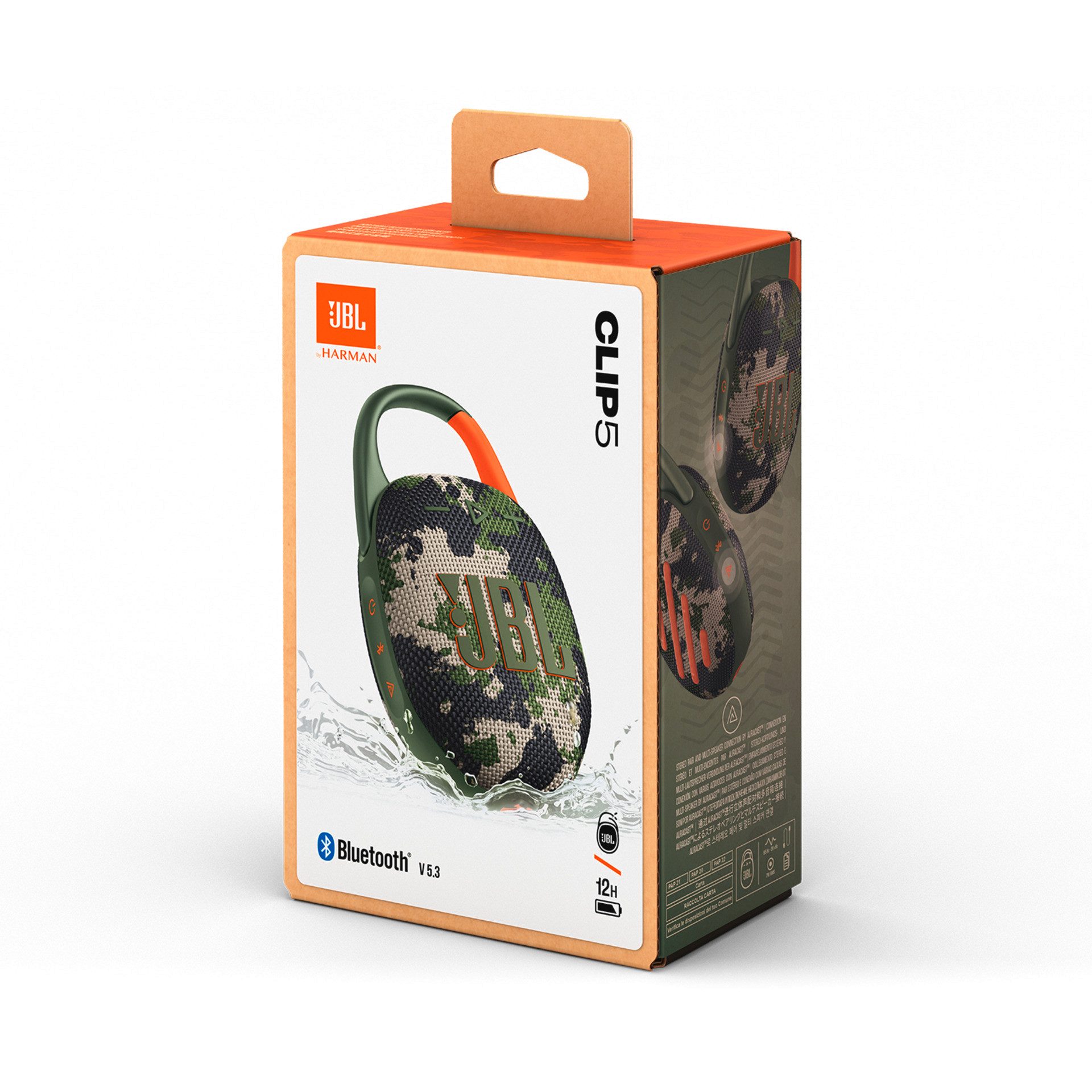 JBL Bluetooth luidspreker Clip 5 ultra-compact, water- en stofbestendig (ip67), 7 watt rms
