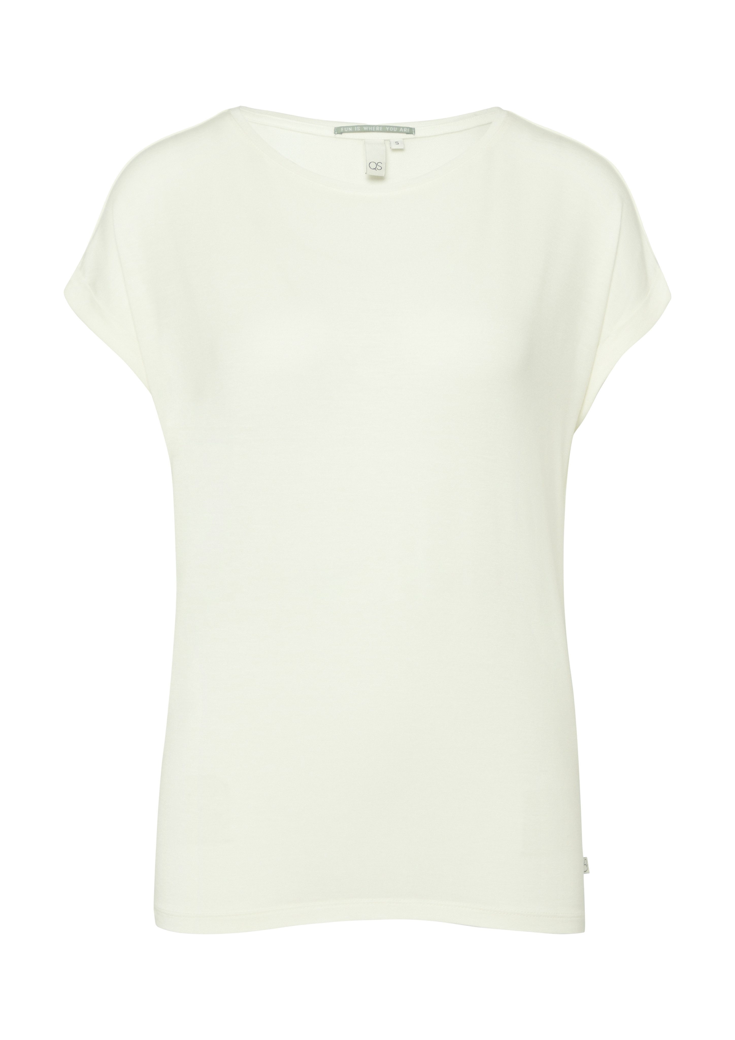 Q/S designed by Shirt met korte mouwen met mouwomslagen