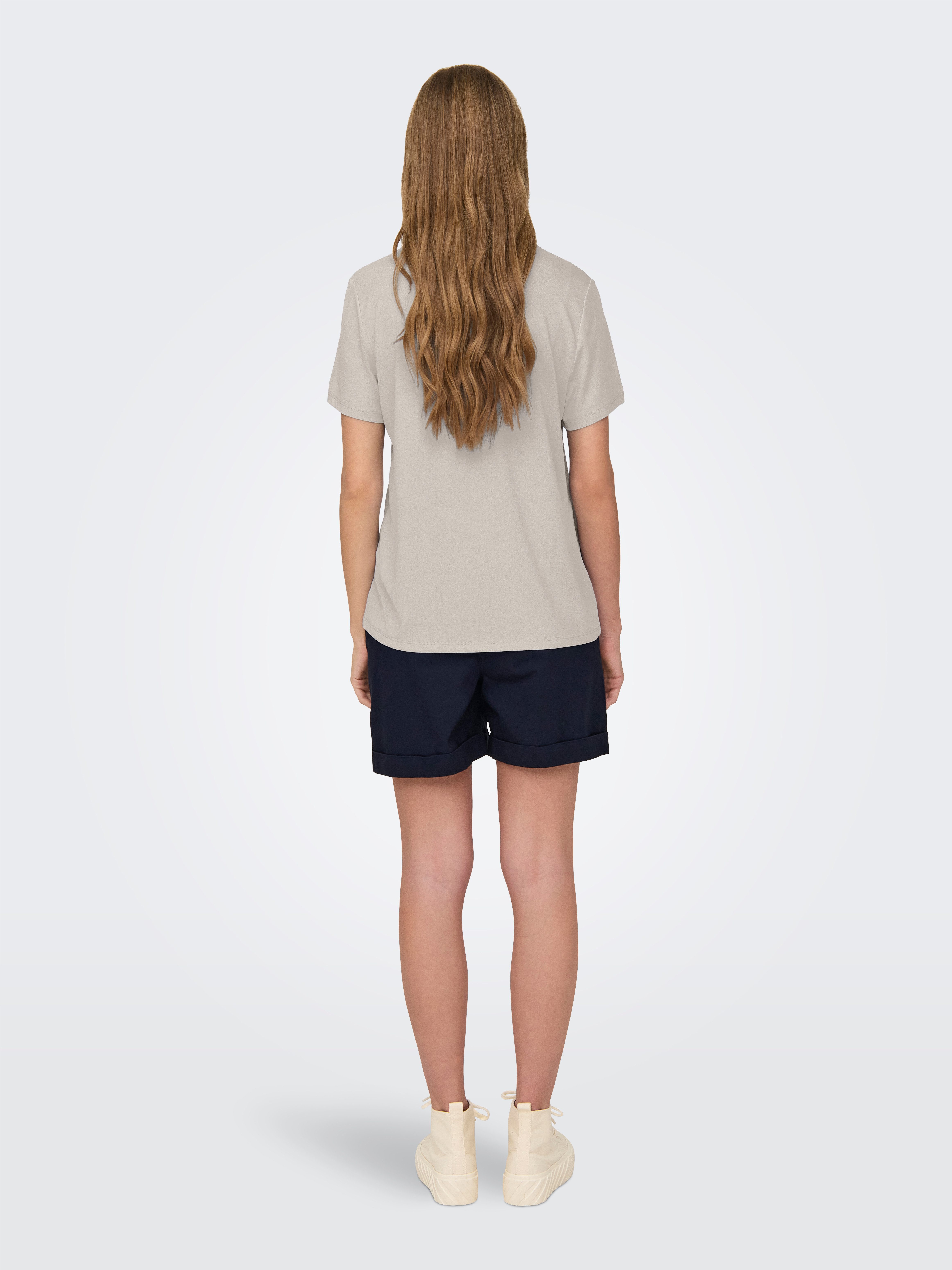 Only Shirt met korte mouwen ONLFREE LIFE REG S/S LEAF TOP BOX JRS