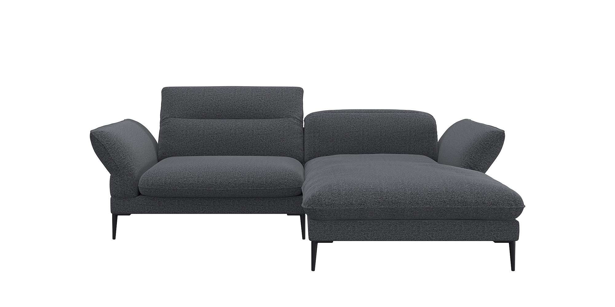 FLEXLUX Hoekbank Salino, functionele bank met recamiere, relaxbank, hoekbank Bank met arm- en hoofdeinde verstellingen, koudschuim & staalgolven