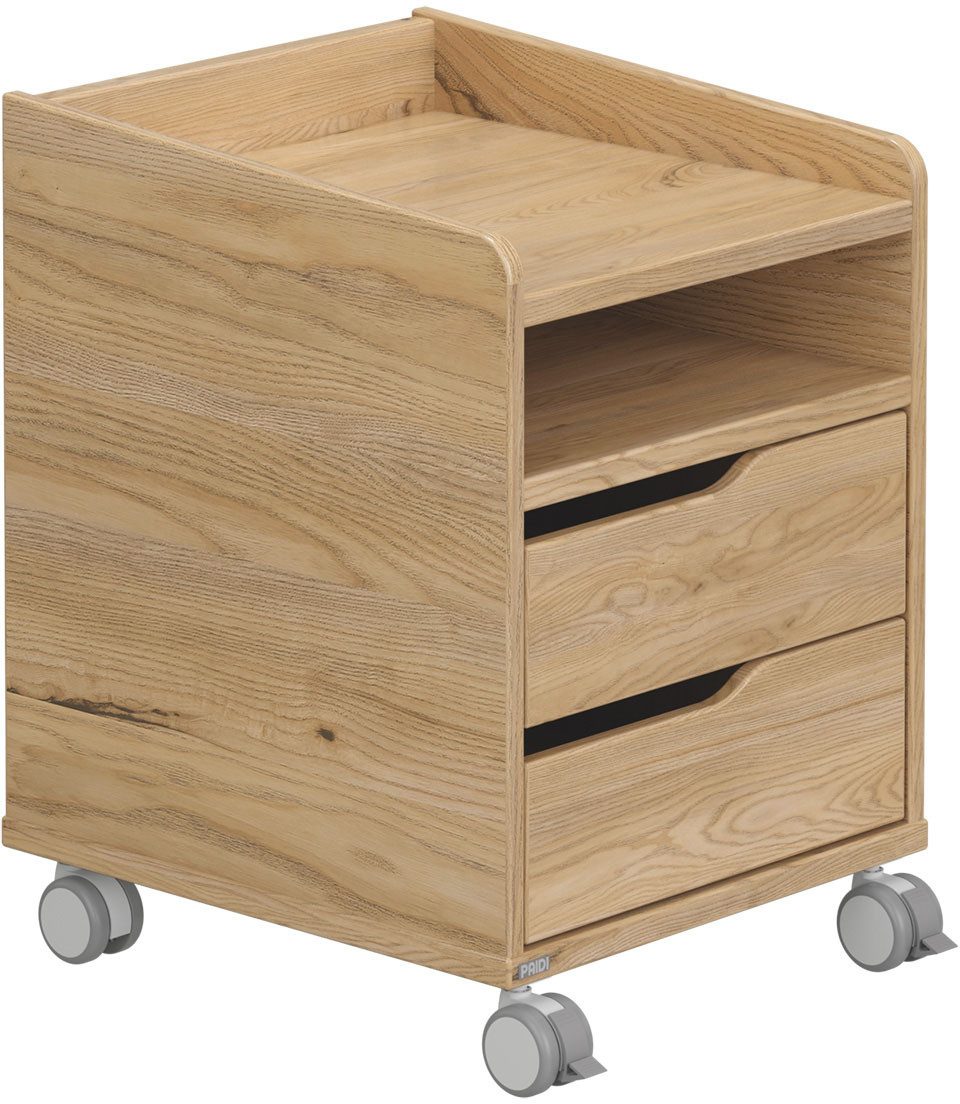 PAIDI Kinderwelten Container Diego rollcontainer met twee lades en een plank als zitvlak geschikt