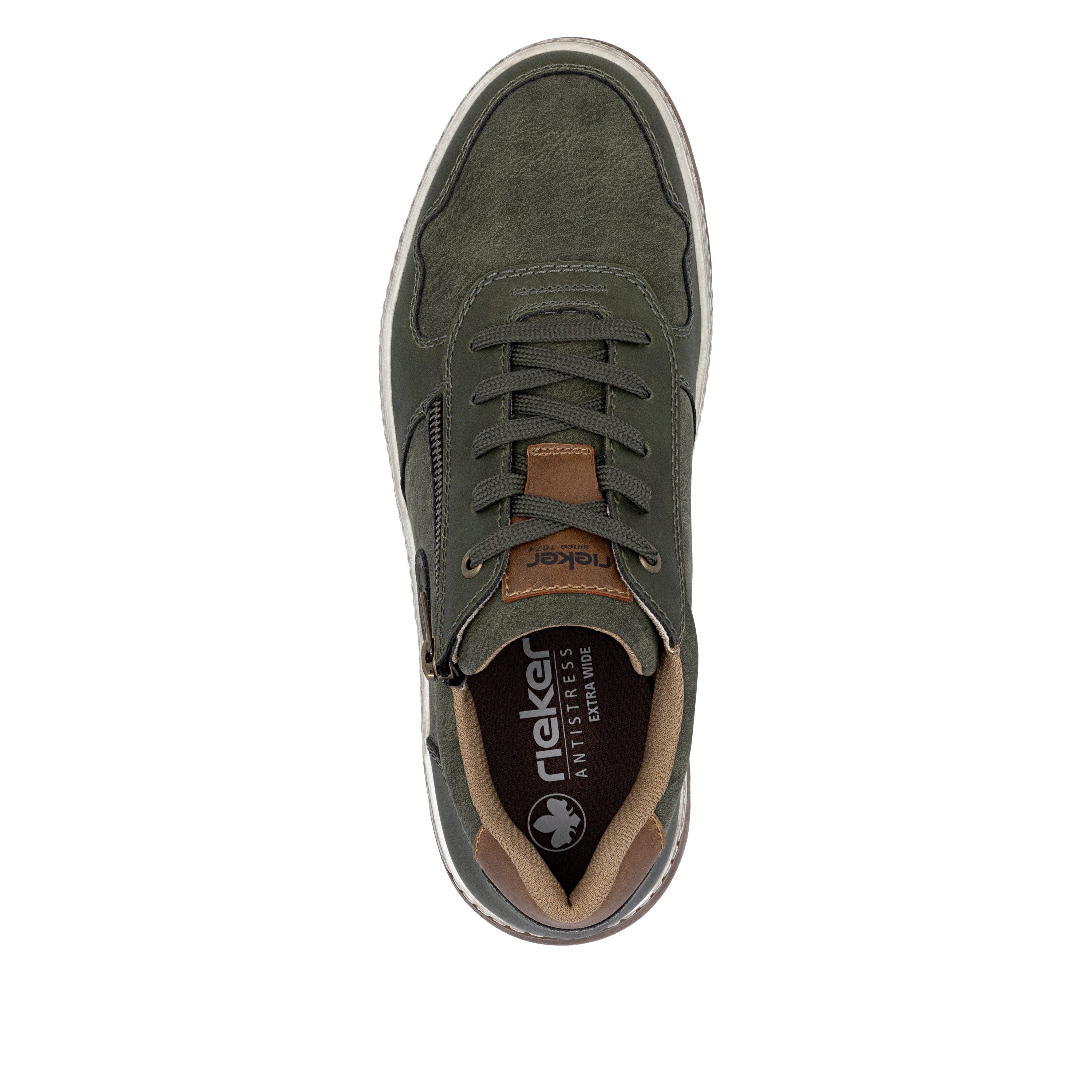 Rieker Sneakers Vrijetijdsschoen, halfschoen, veterschoen met contrastafwerking