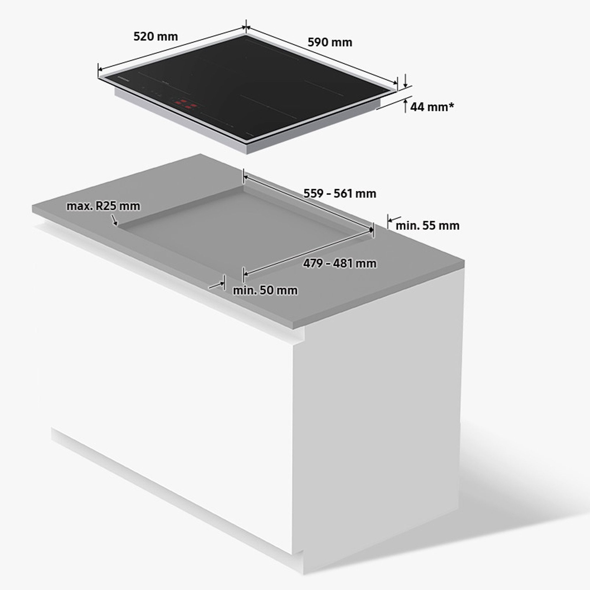 Samsung Flex-inductiekookplaat NZ64B5046JK/U1 (1 stuk)