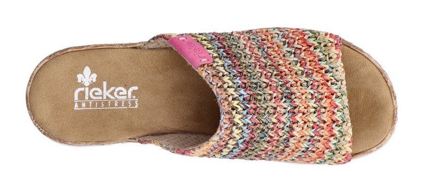 Rieker Slippers sleehak, zomerschoen, slippers in zomerlook