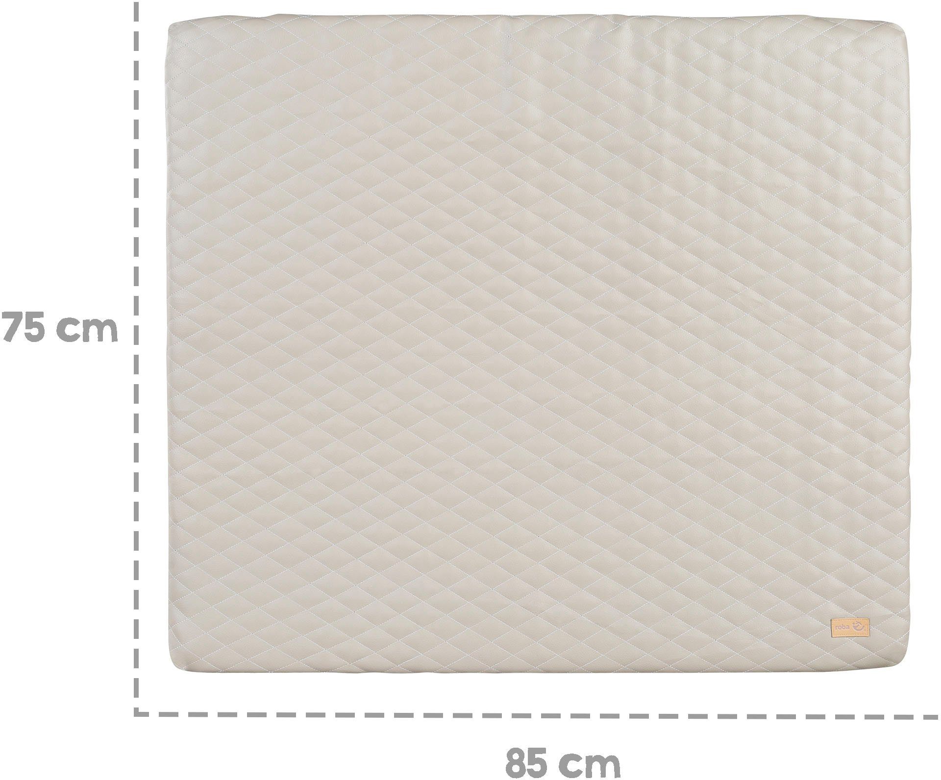 Roba® Aankleedkussen Luxe, greyish doorgestikt