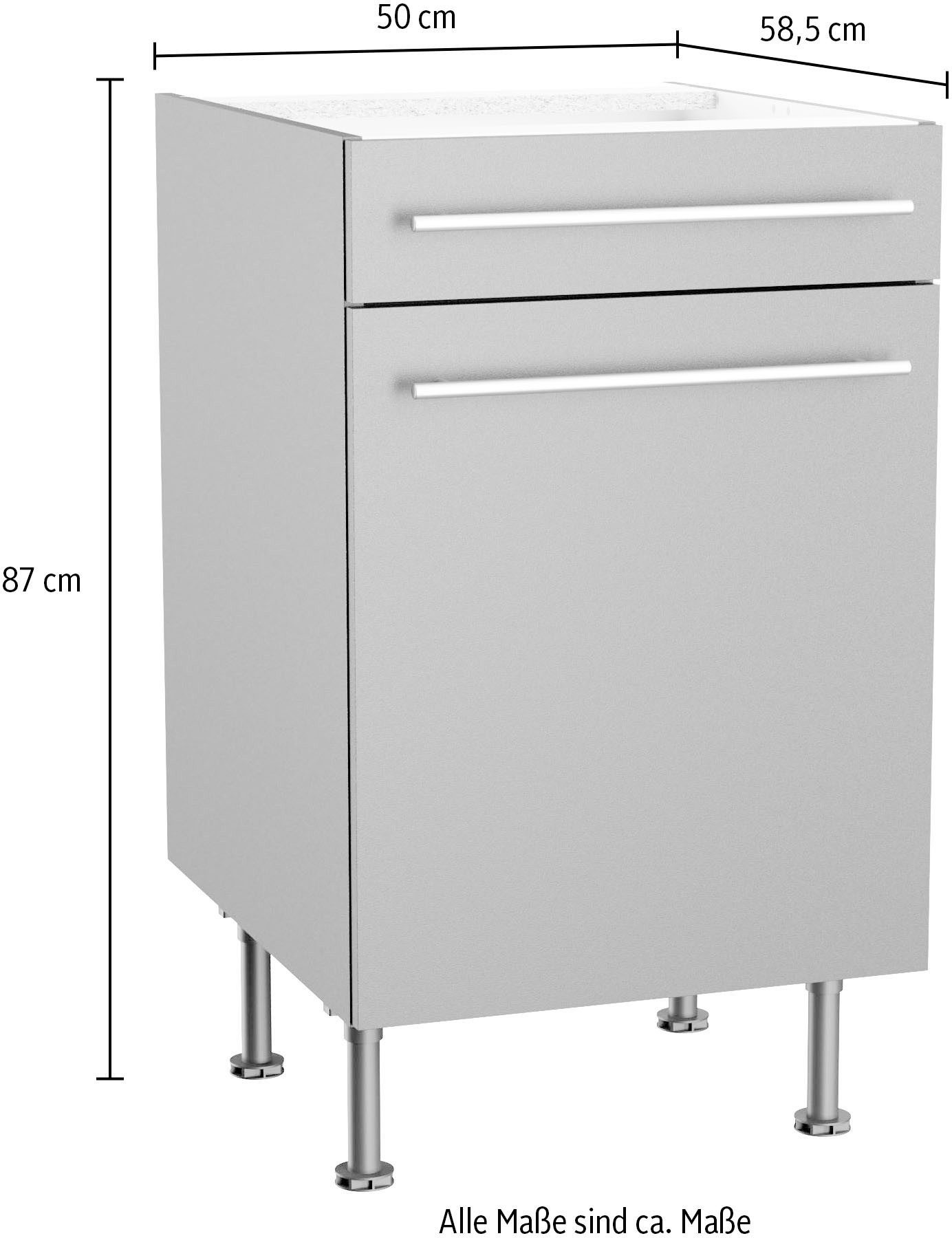 OPTIFIT Onderkast Bern2 Breedte 50 cm, 1 deur, 1 lade, 1 legplank