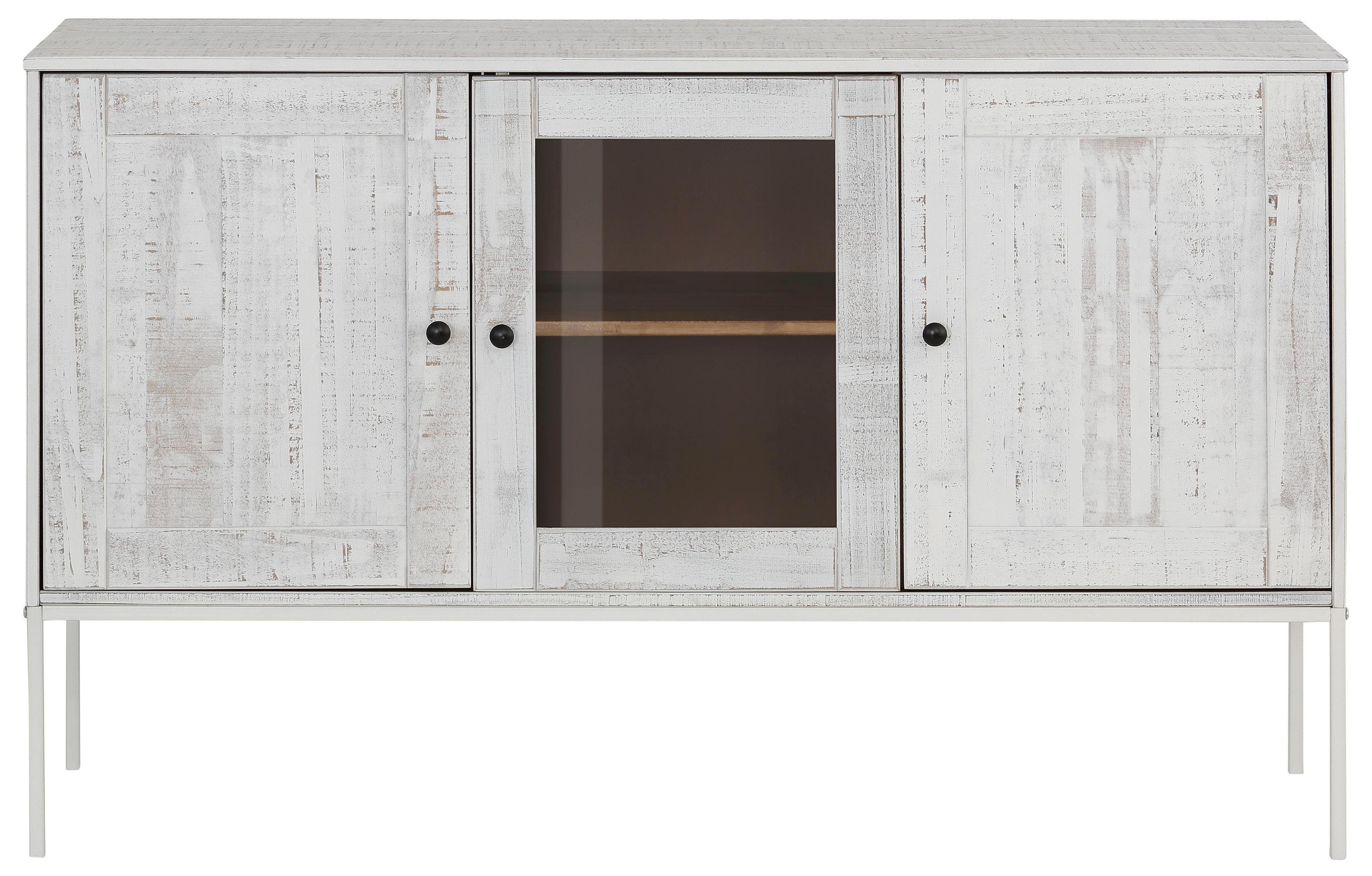 Home affaire Dressoir Freya Commode met 2 houten deuren, van massief hout, breedte 130 cm