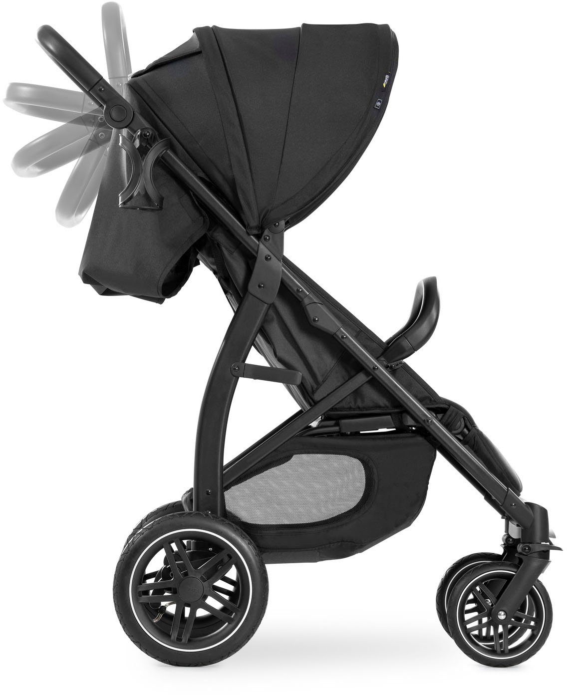 Hauck Kinder-buggy Rapid 4D Air, black met verlengbaar 3-zones zonnescherm