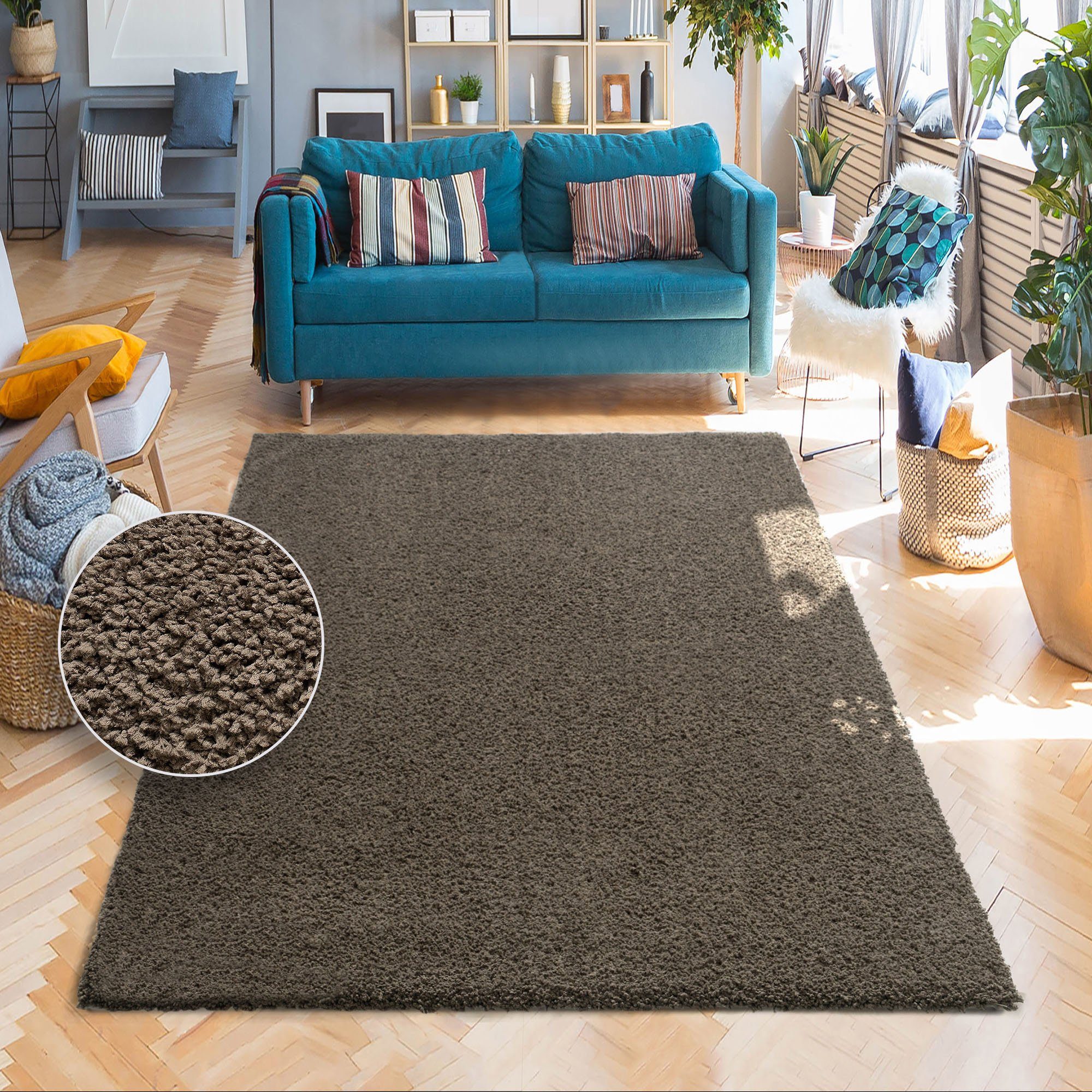 my home Hoogpolig vloerkleed Vince bijzonder zacht door microvezel, extra zacht