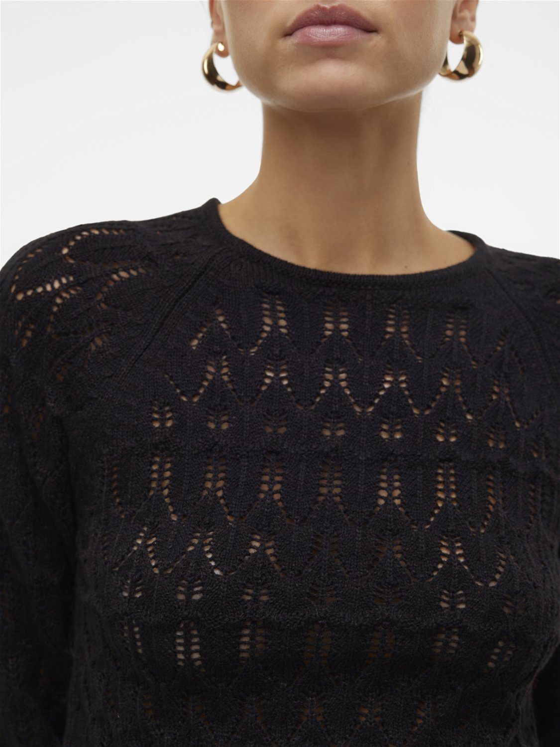 Vero Moda Gebreide trui VMNEWFABIENNE LS O-NECK PULLOVER NOOS