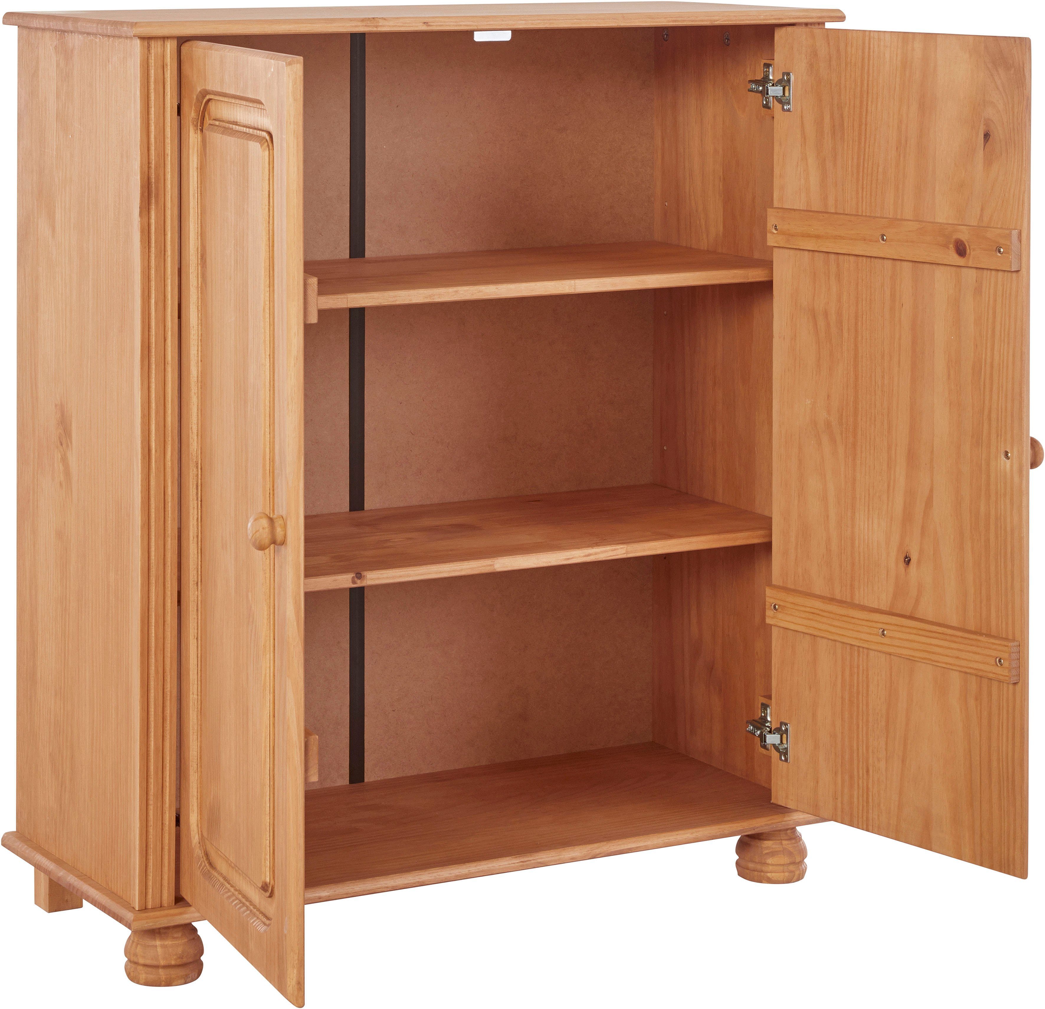 Home affaire Highboard Mette Commode met 2 planken, breedte 85cm, diepte 34 cm, hoogte 95 cm