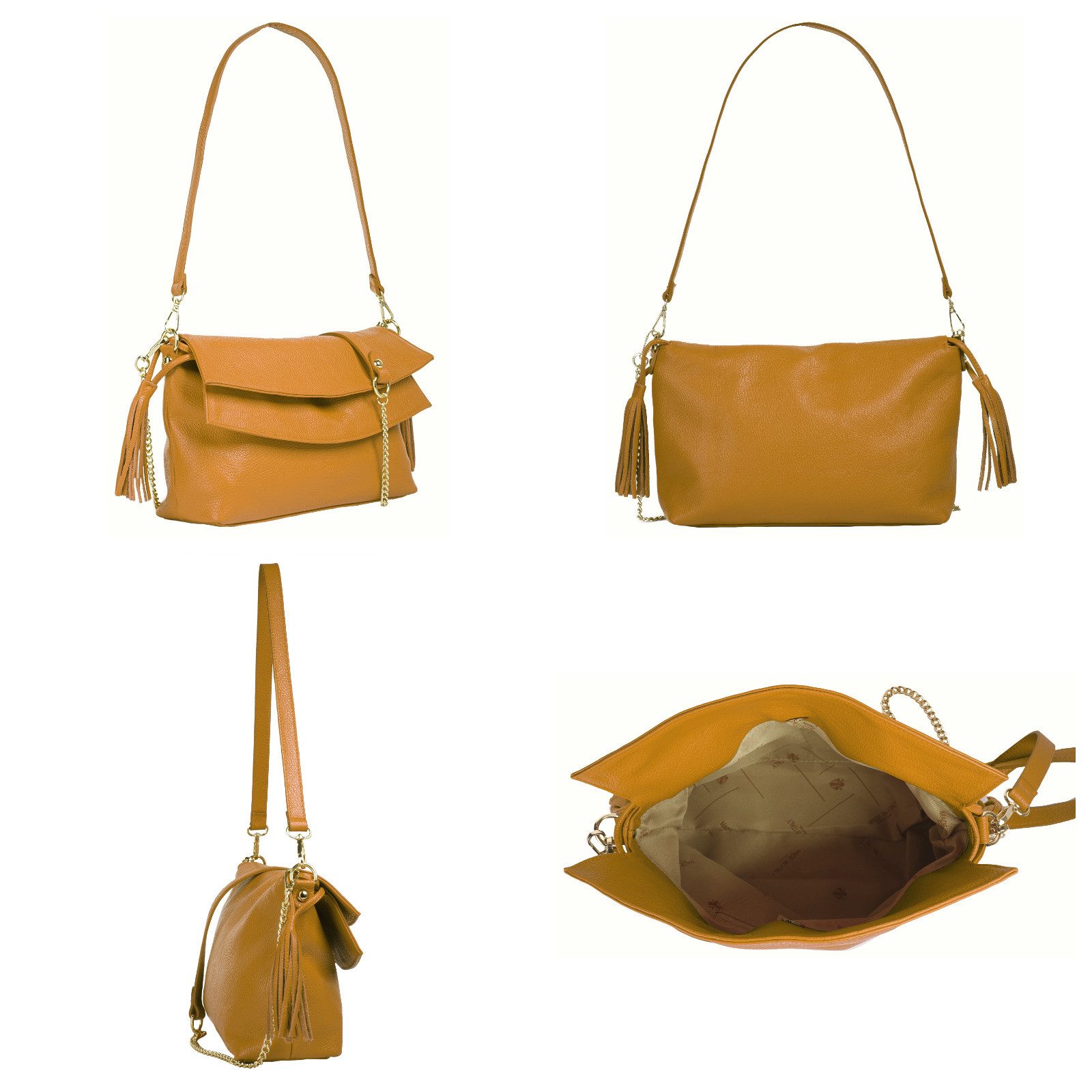 Samantha Look Schoudertas echt leer, made in italy