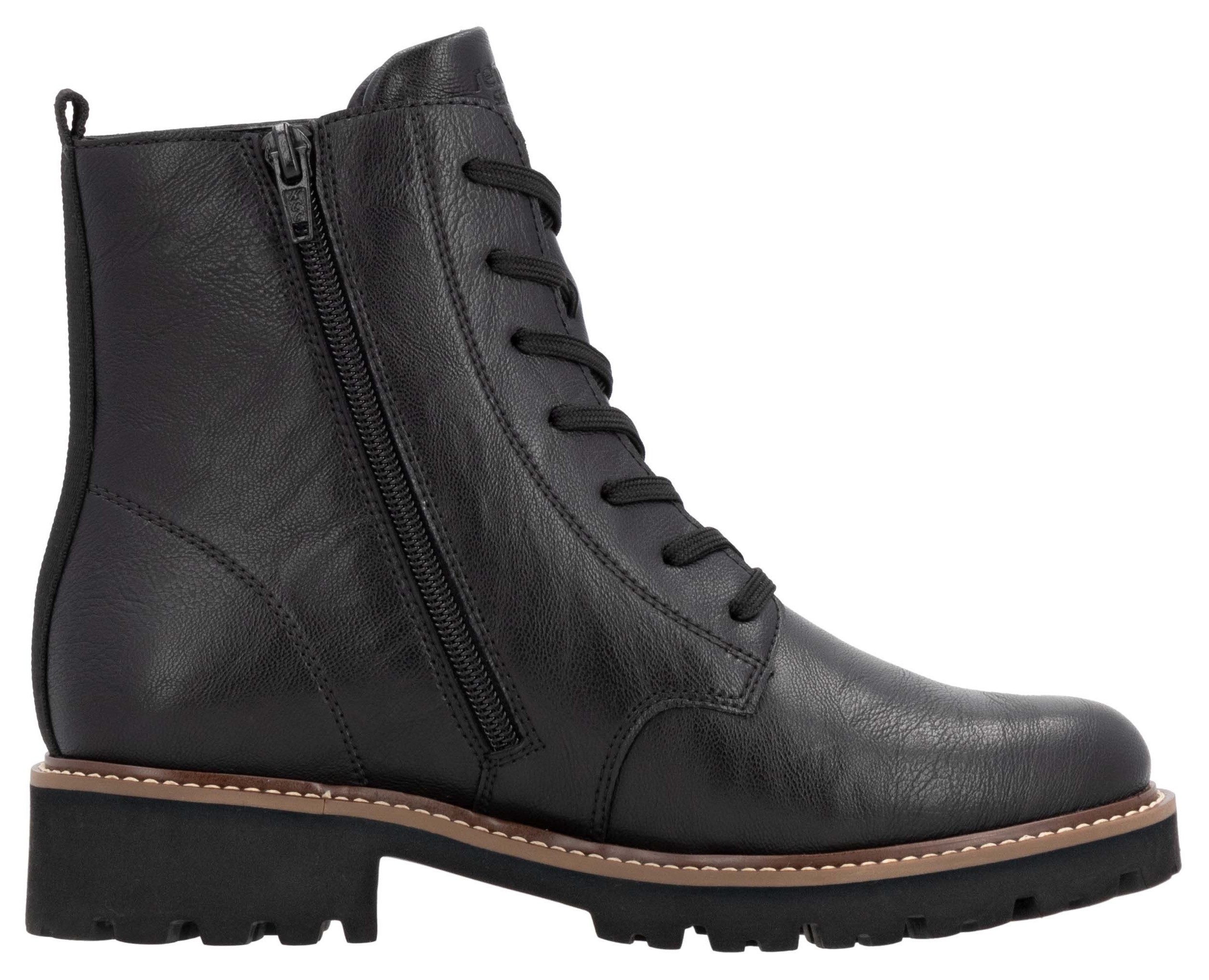 Remonte Veterschoenen blokhak, veterschoen, enkellaars in used look