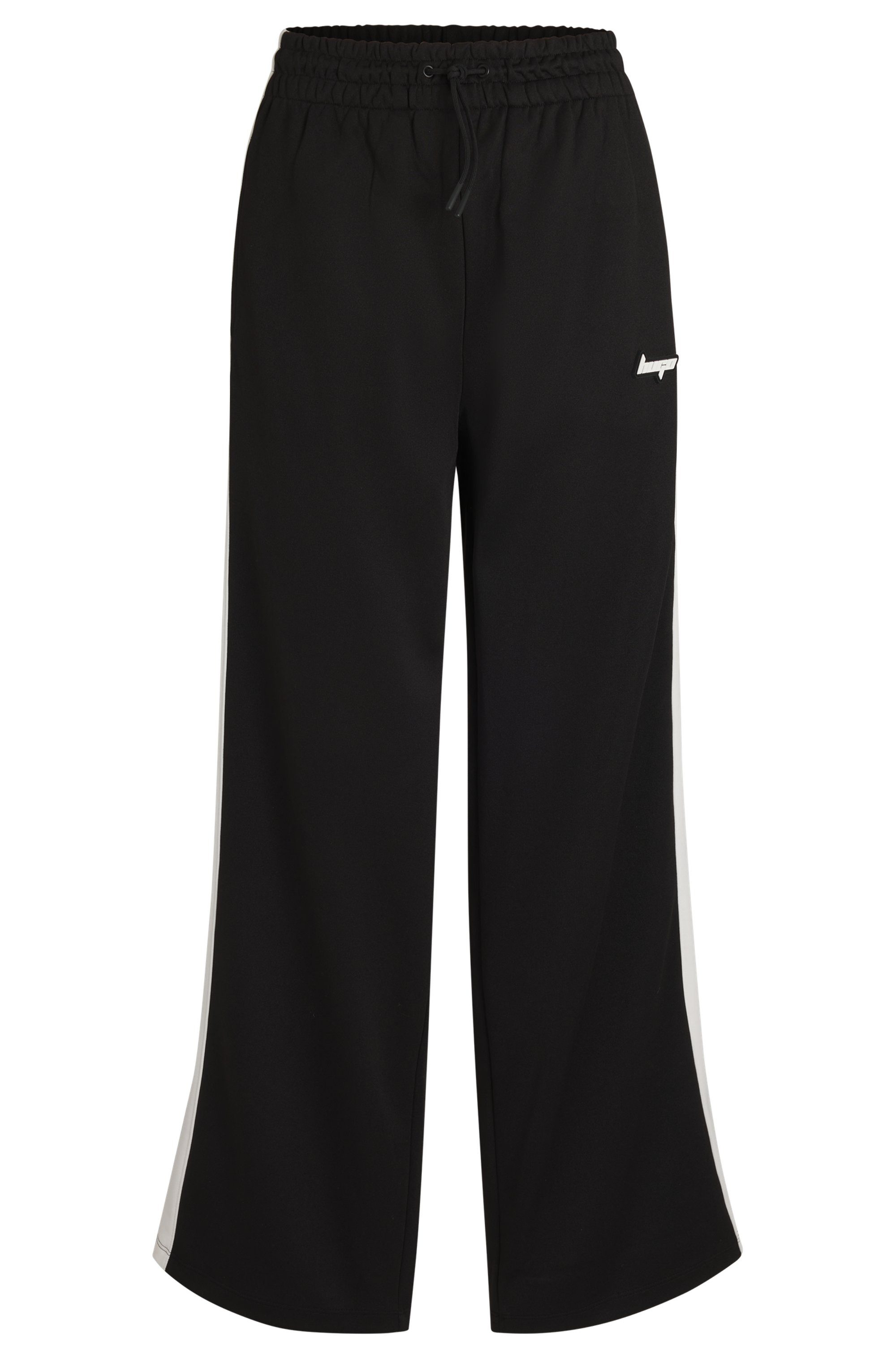 HUGO Blue Geweven broek Nelarina in retro color blocking