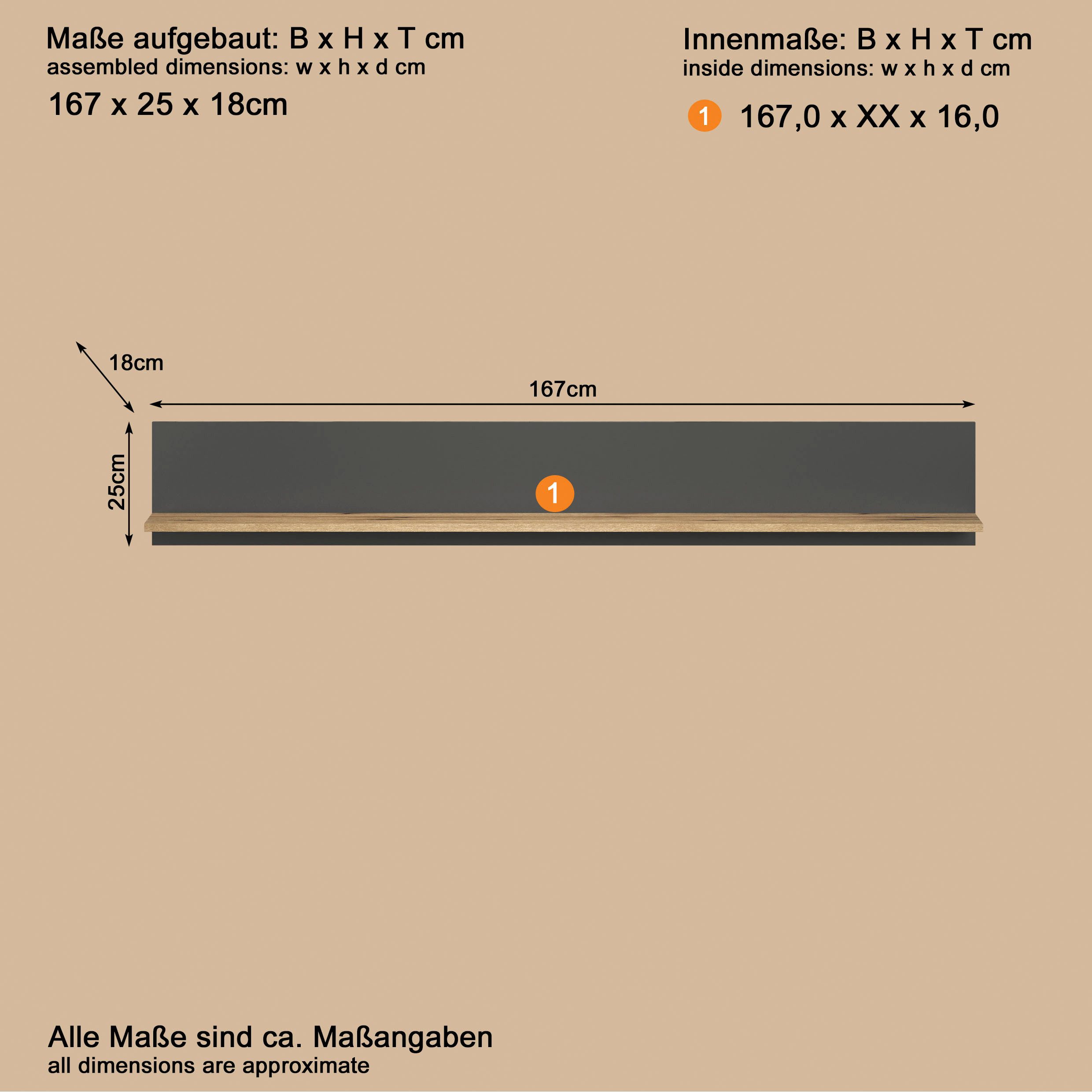 INOSIGN Wandrek Estepona Royale legplank (1 stuk)