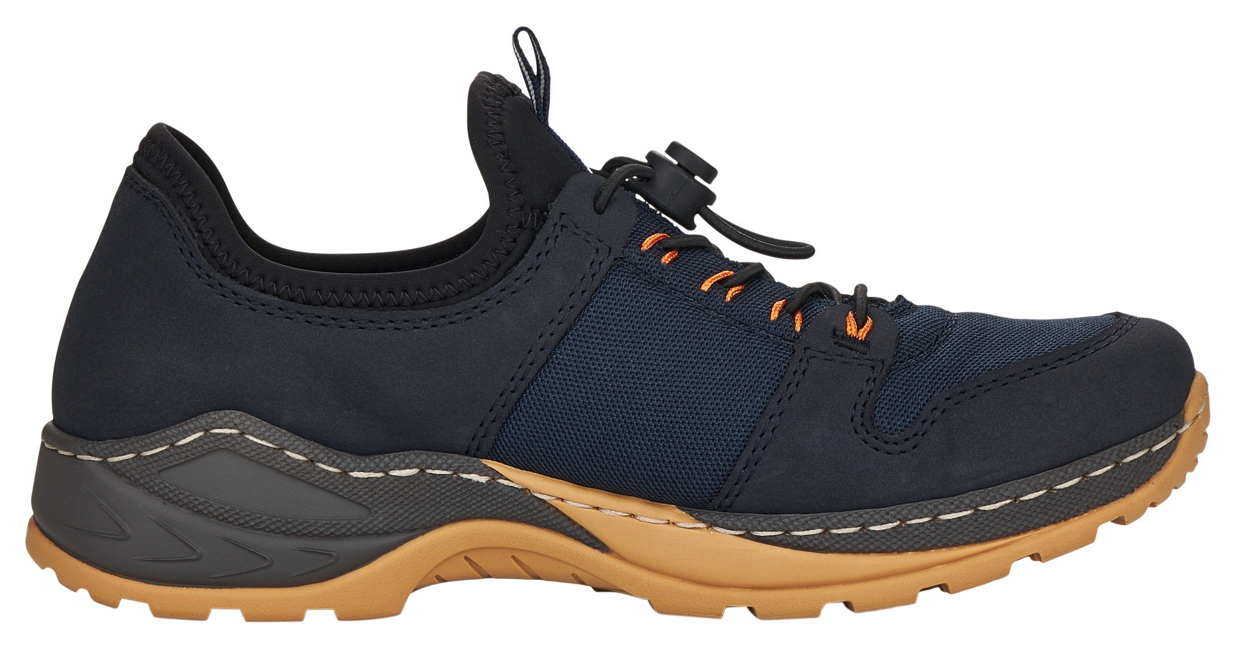 Rieker Slip-on sneakers Trekking Schoen, vrijetijdsschoen, Slipper met verfijnde randnaad