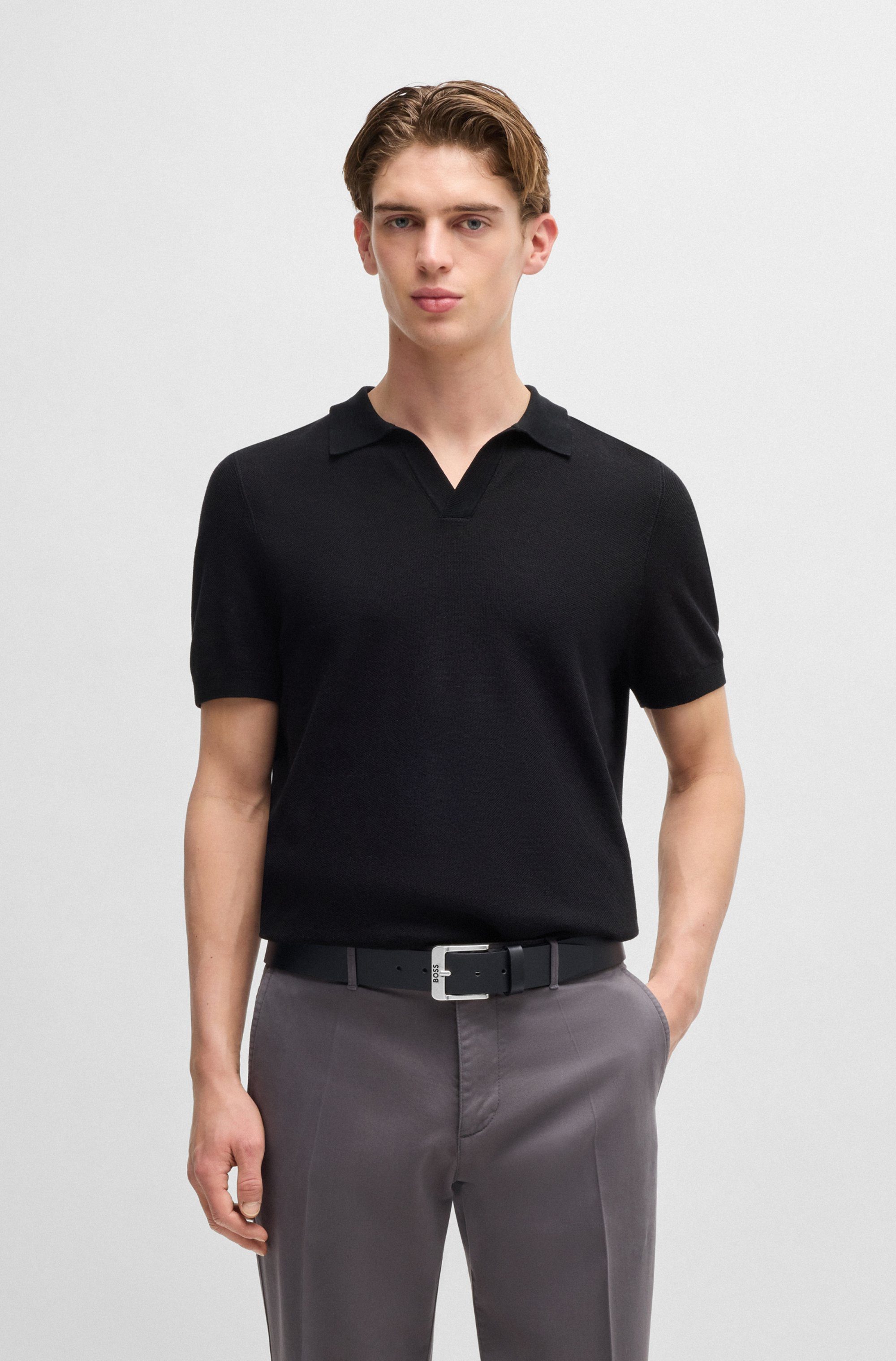 Boss Leren riem Jemio_Sz40 met boss-opdruk