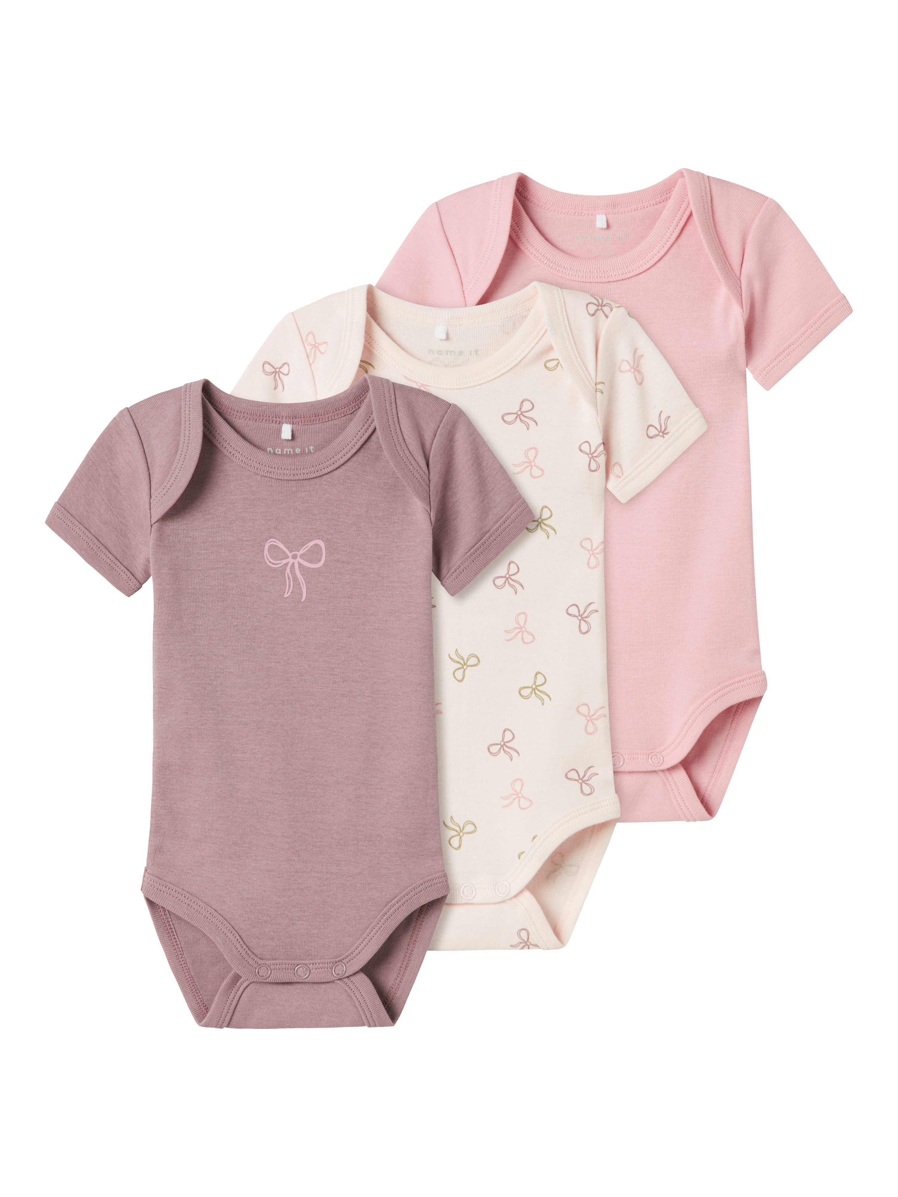 Name It Body NBFBODY 3P SS BARELY PINK BOW NOOS (set, 3-delig)