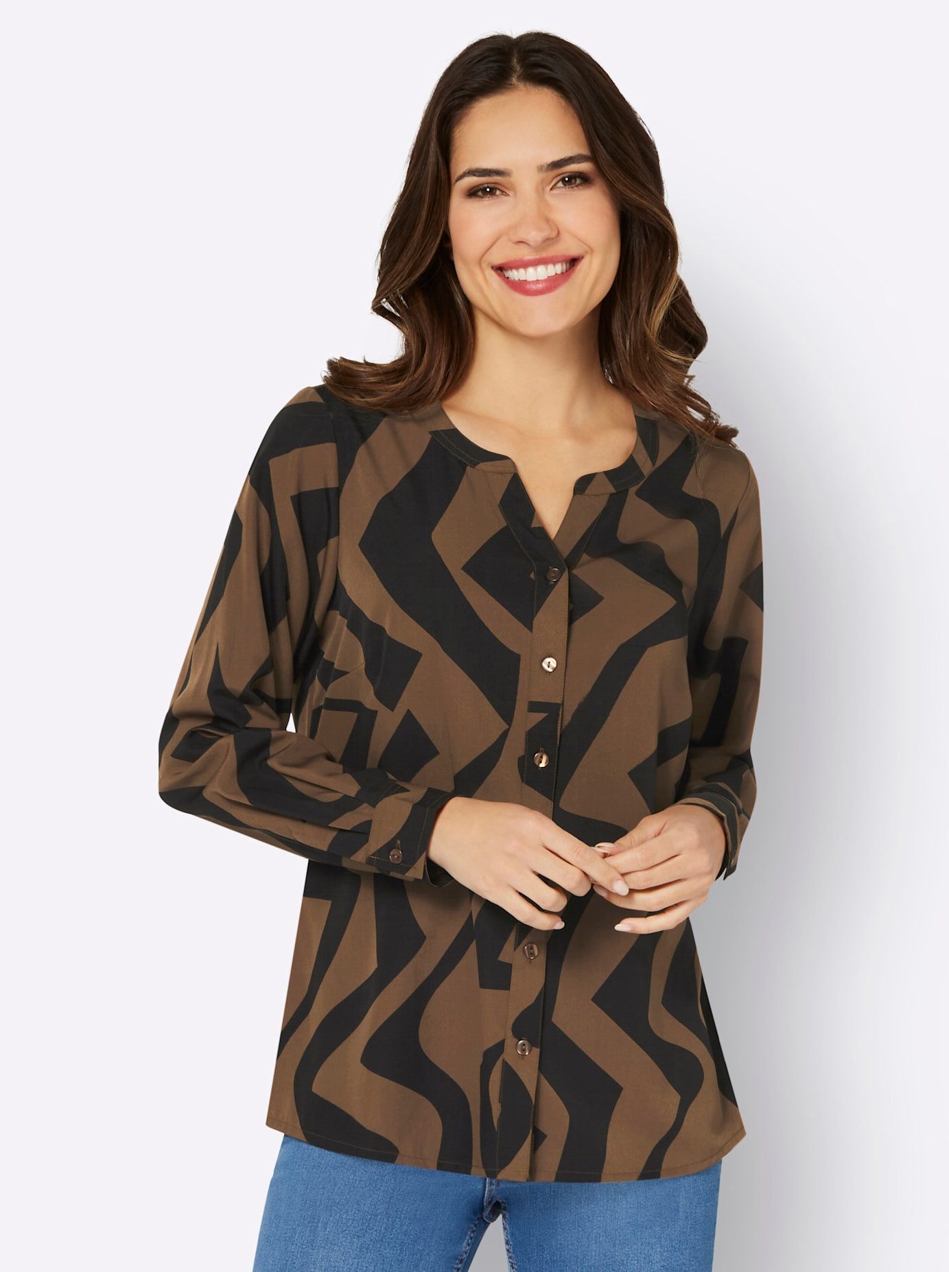 Classic Basics Blouse met lange mouwen