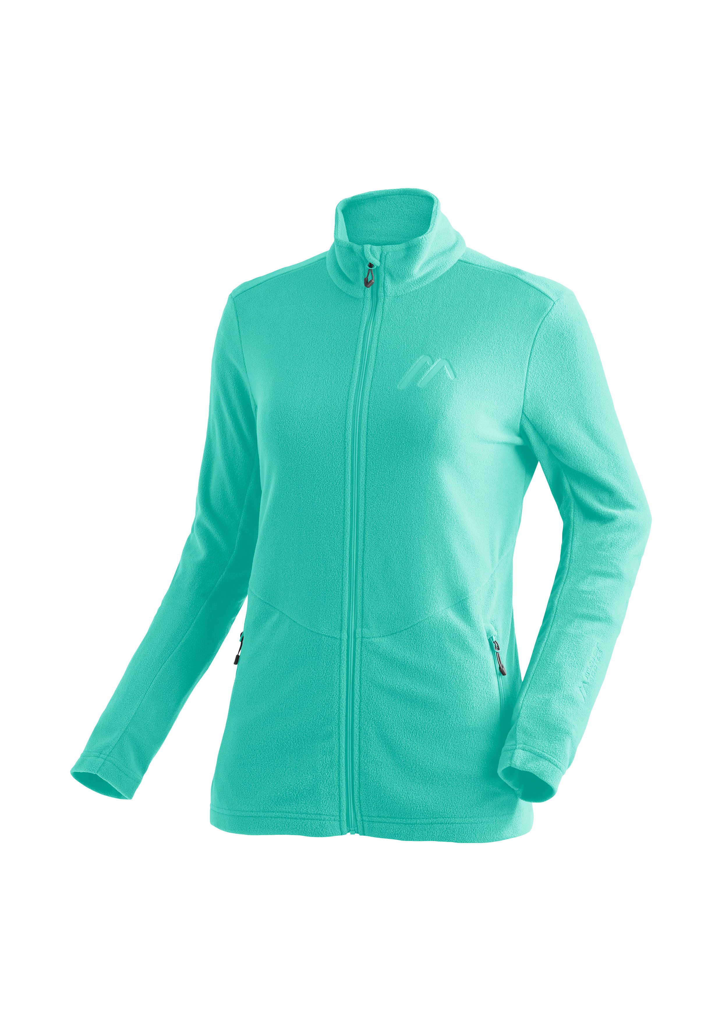 Maier Sports Fleecejack Denise Jacket W Dames midlayer, ademend snel drogend, full-zip, regular fit dames fleece vesten maat 42 blauw