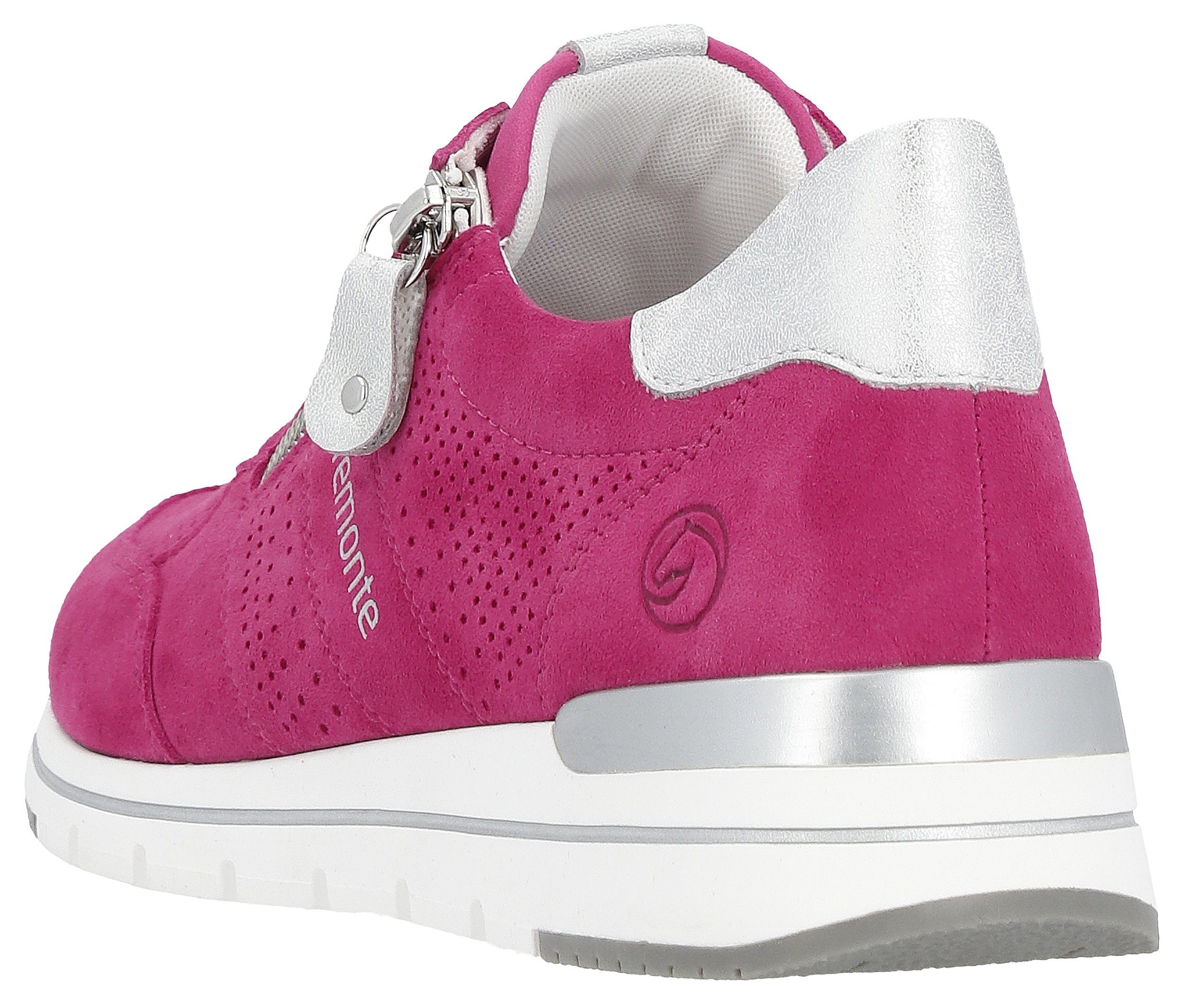 Remonte Sneakers met sleehak met praktische verwisselbare binnenzool, vrijetijdsschoen, lage schoen, veterschoen