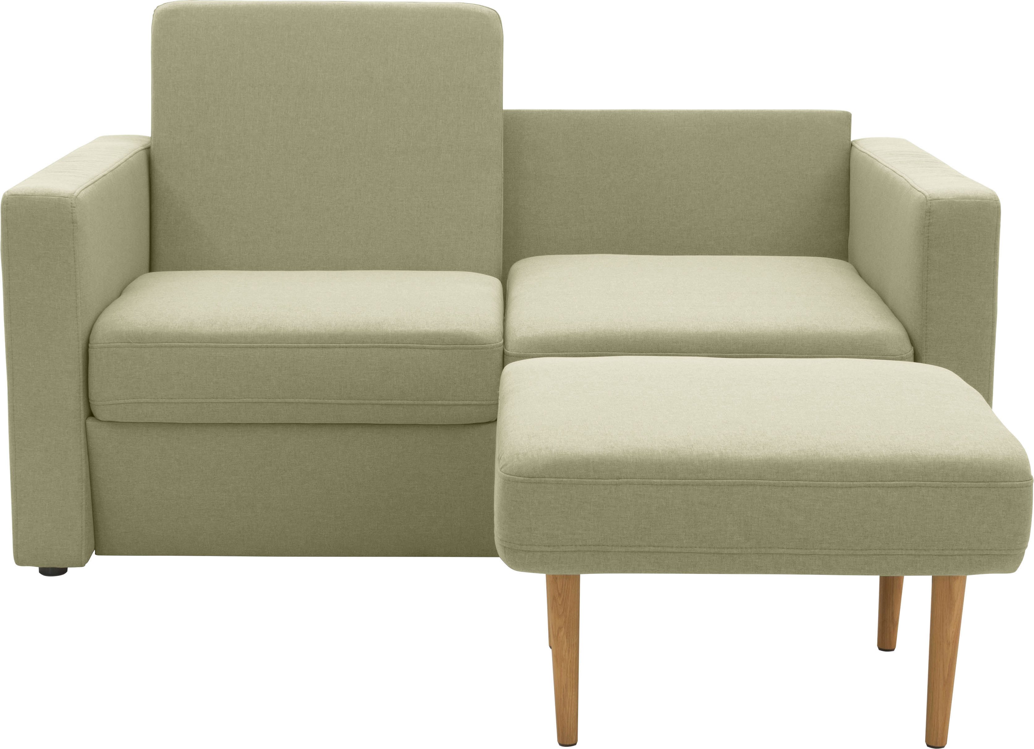 DOMO collection 2-zitsbank Slunce, buitenruimtewonder 2-zits inclusief 2 hockers, geschikt voor buiten
