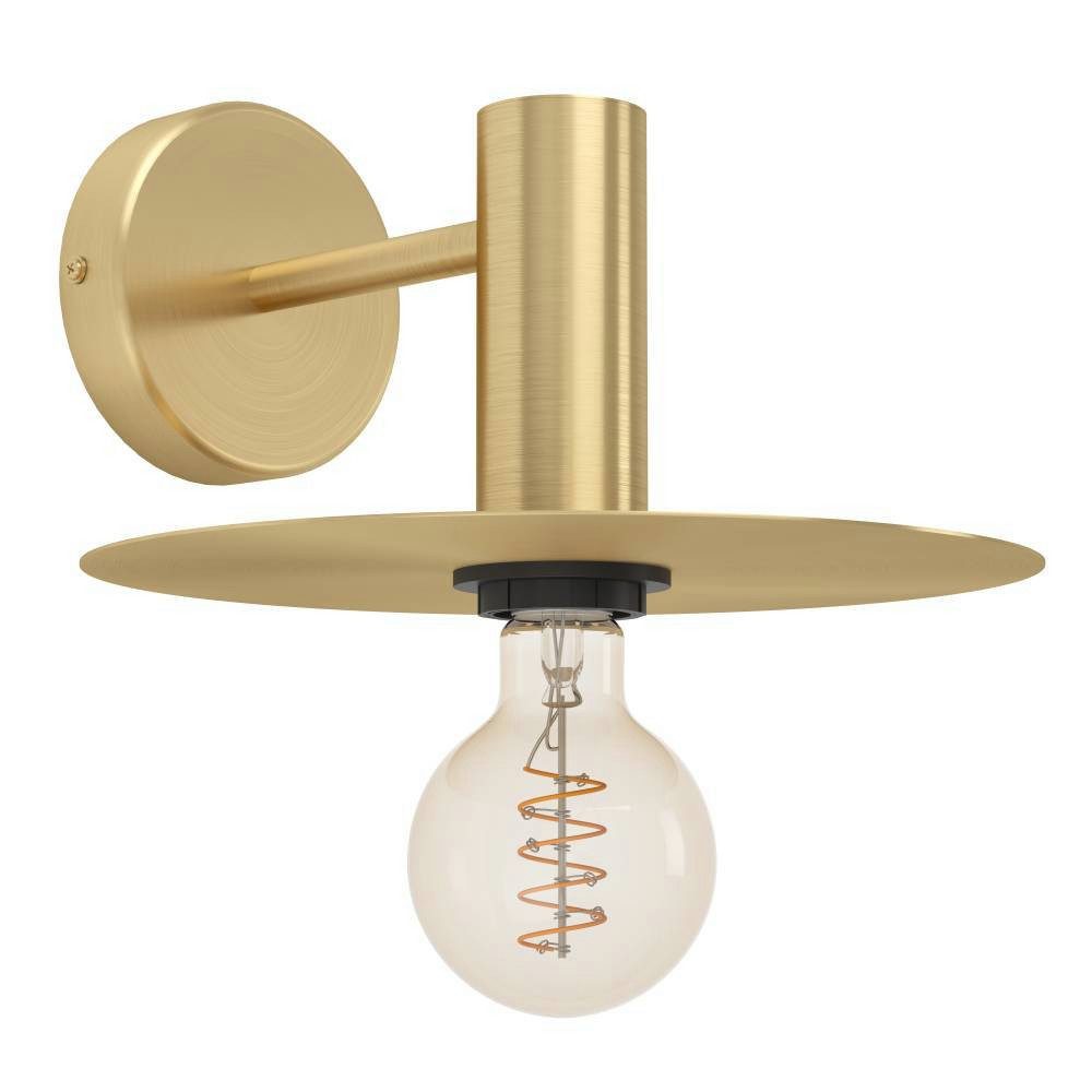 EGLO Wandlamp ESCANDELL Wandlamp, ganglamp van metaal in geborsteld messing, E27 fitting (1 stuk)