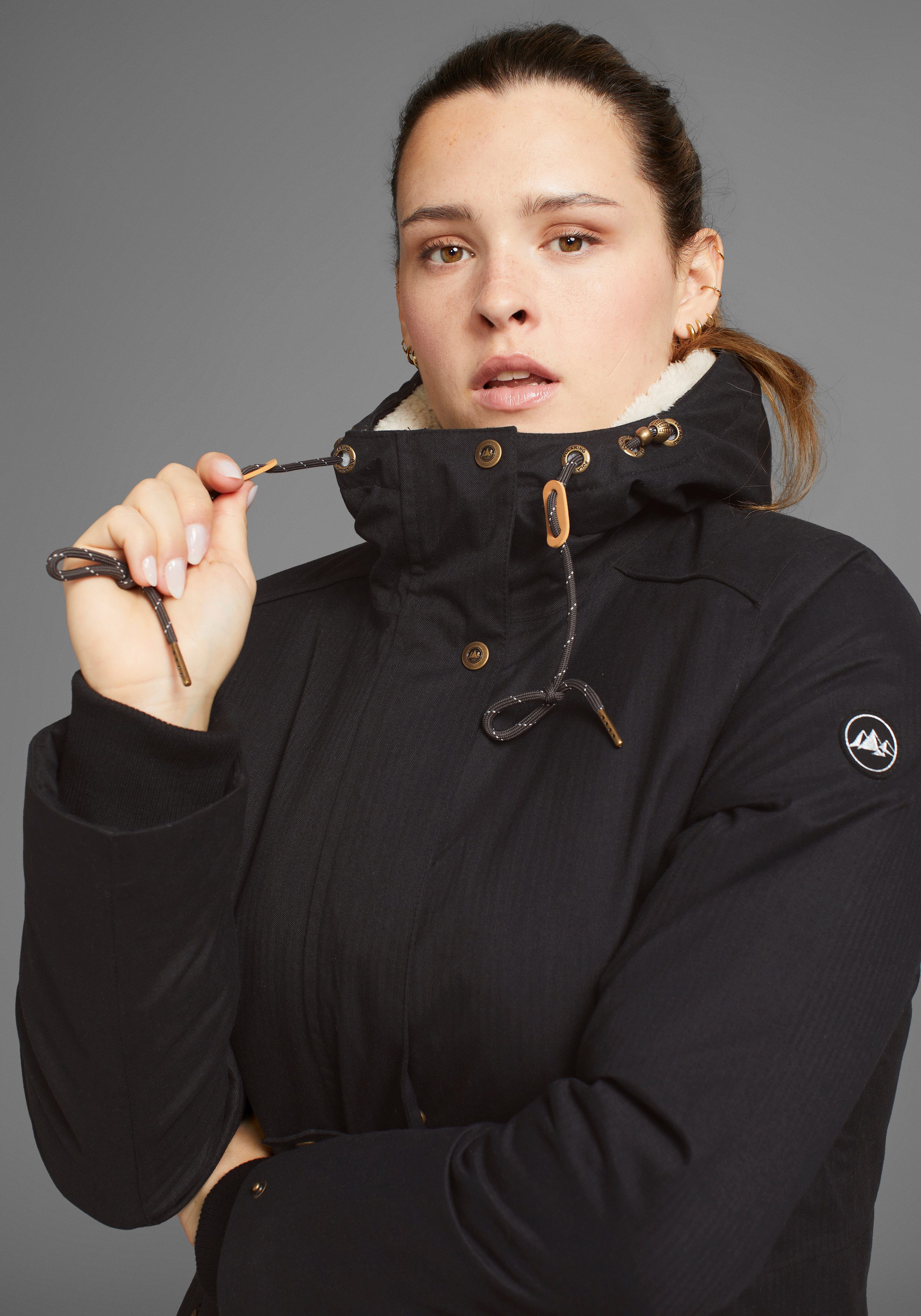Polarino Outdoorjack ademend materiaal, waterdicht, winddicht, met capuchon