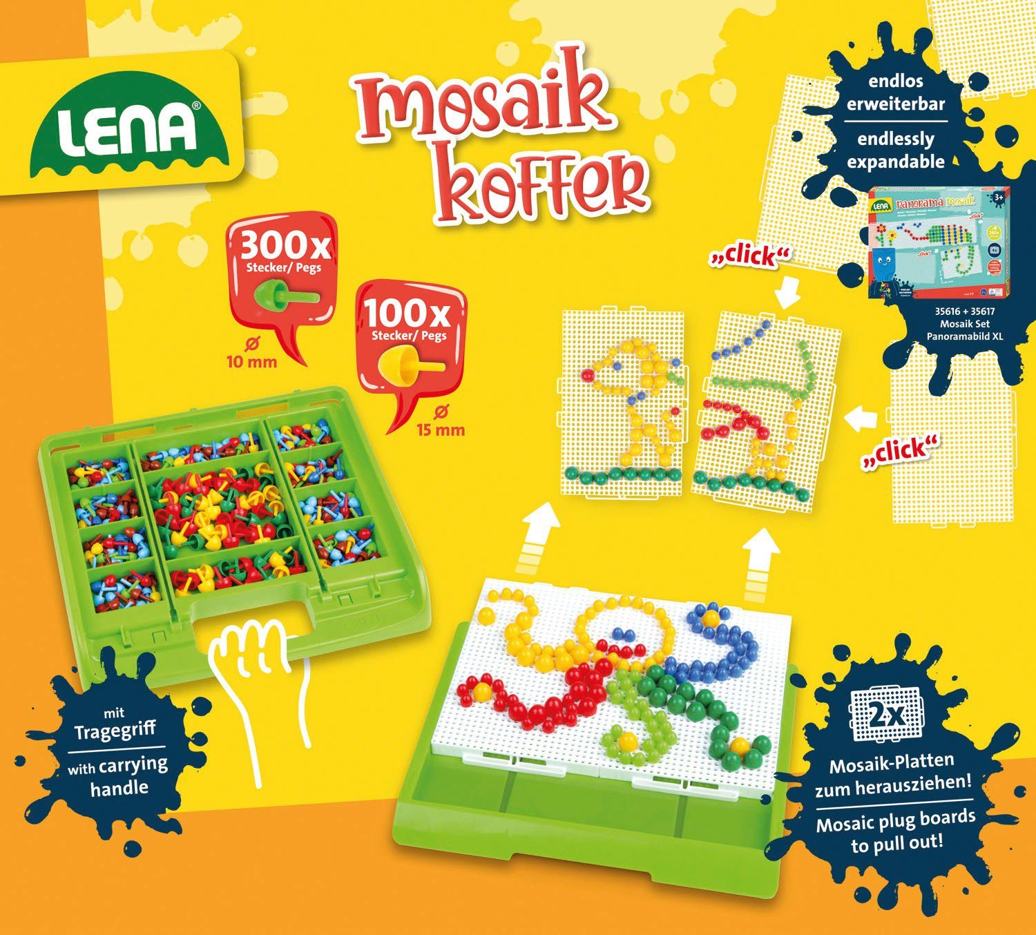 Lena® Knutselset Mosaik-Koffer color