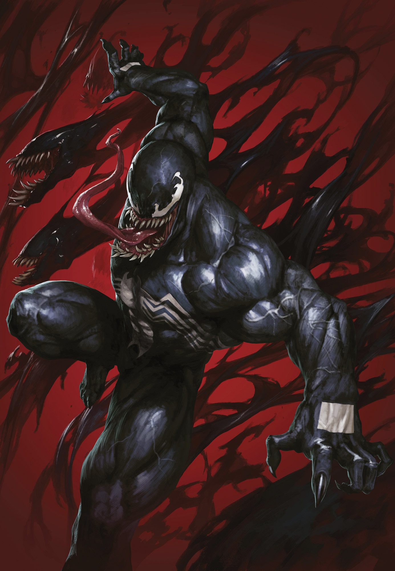 Komar Artprint op linnen Marvel Venom Symbiont Red 400 x 260 cm (breedte x hoogte) - behang, vlies, woonkamer, slaapkamer (1 stuk)
