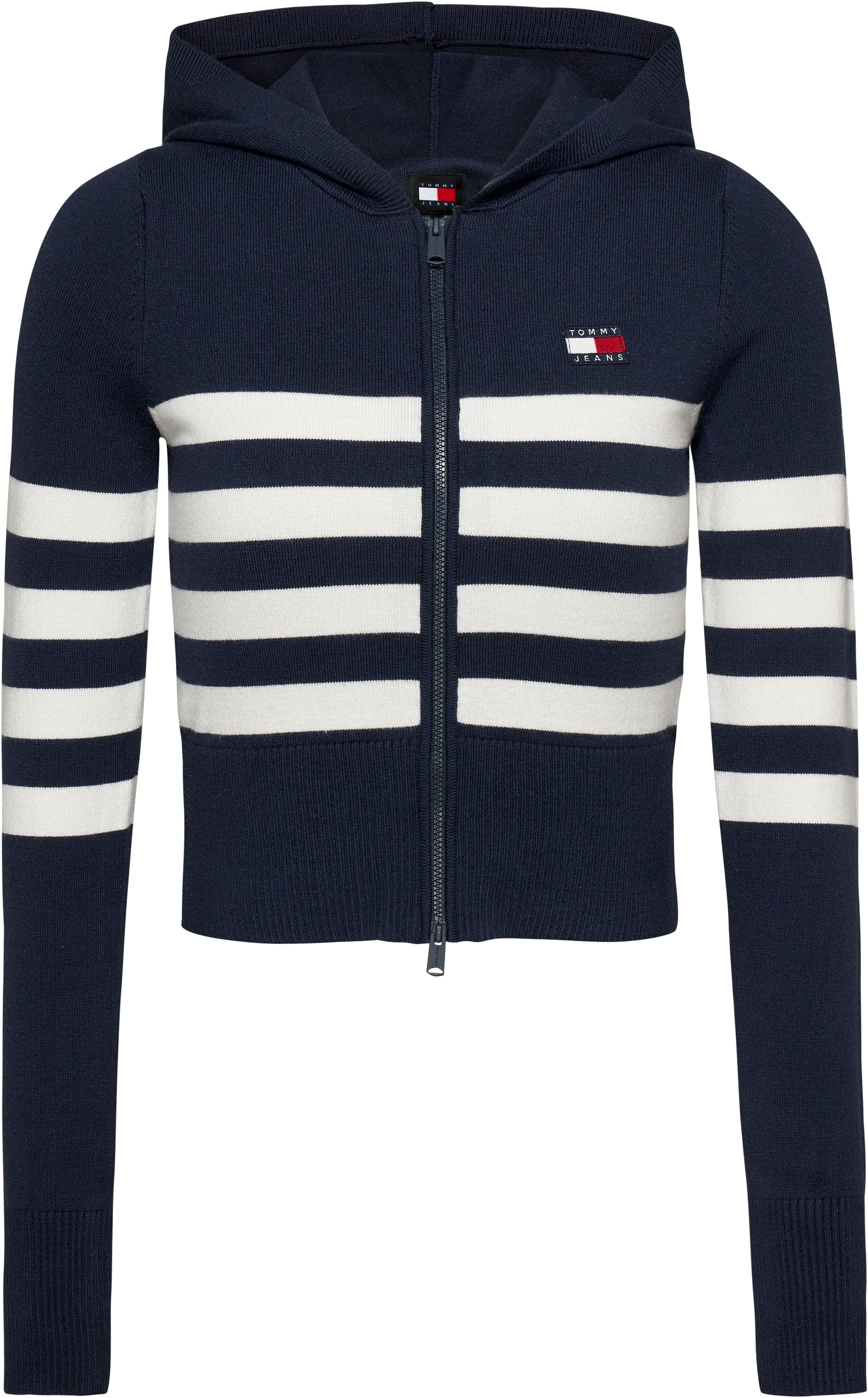 TOMMY JEANS Sweatvest TJW STRIPE ZIP THRU BADGE HOOD