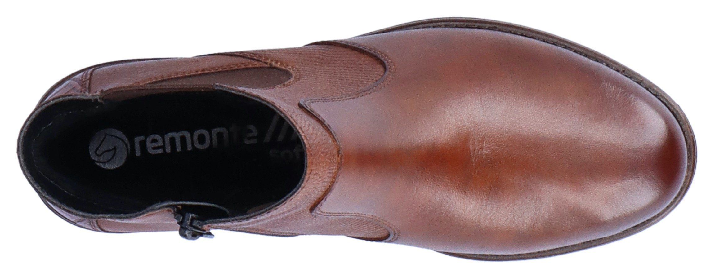 Remonte Chelsea-boots blokhak, laarsjes, business schoen, accenten in reptiel-look