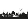 wall-art wandfolie skyline islamitische stad 120 cm (1 stuk) zwart