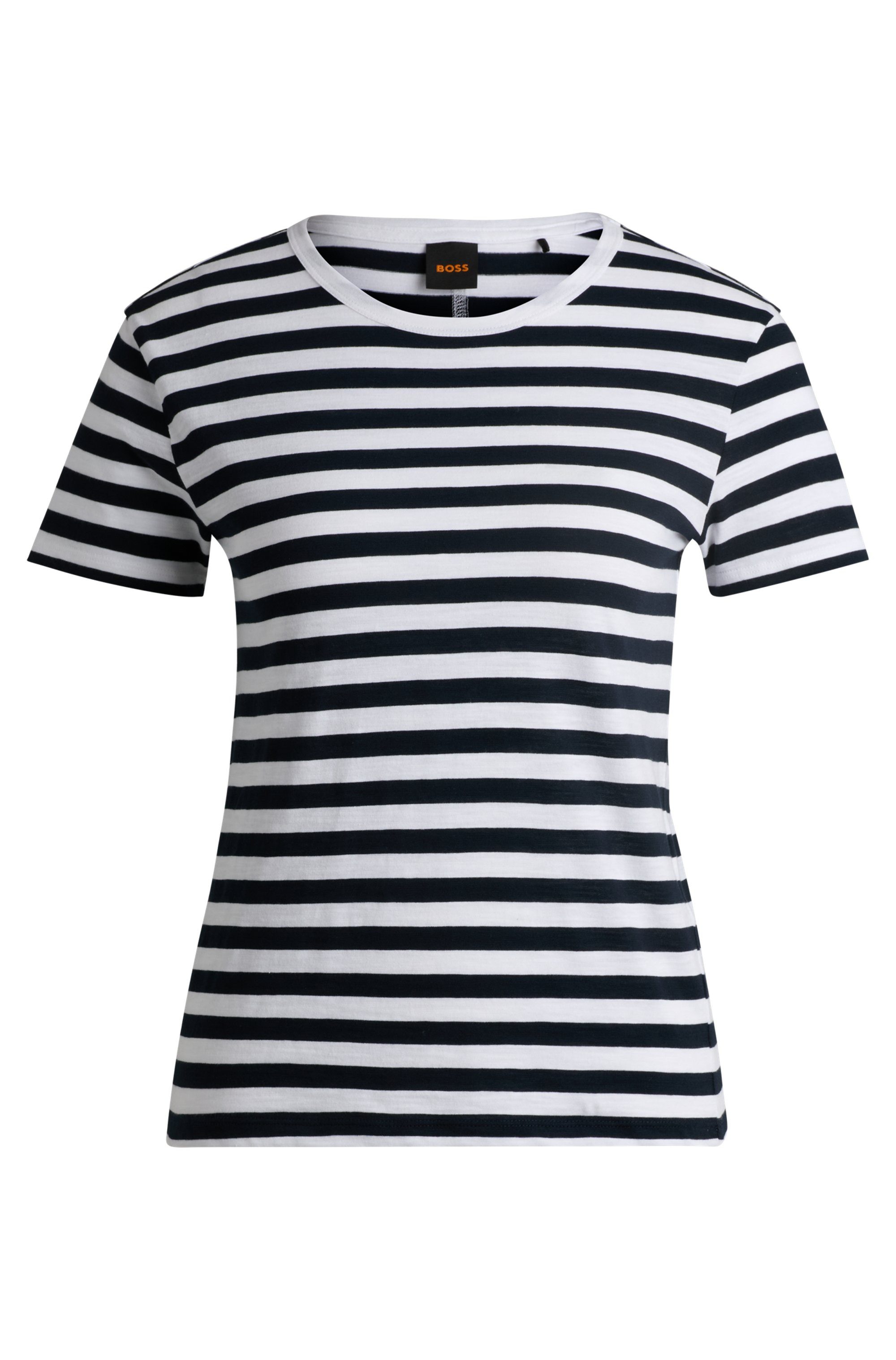 Boss Orange T-shirt Esla Striped Premium Damesmode Premium damesmode, in gestreept ontwerp