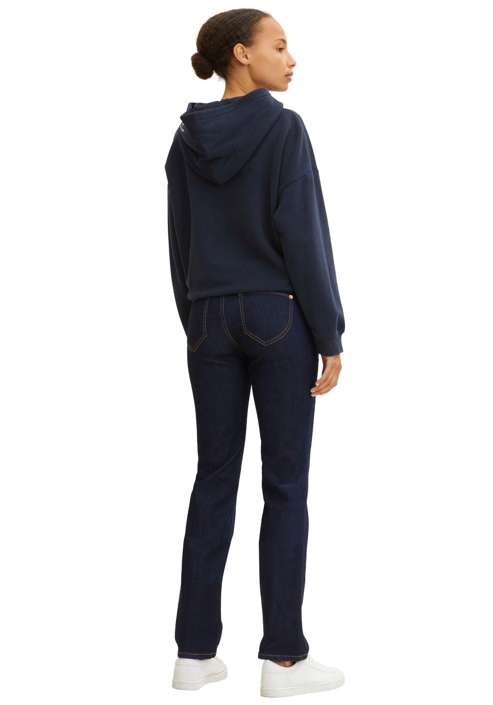 Tom Tailor Rechte jeans Alexa straight met contrasterende stiksels