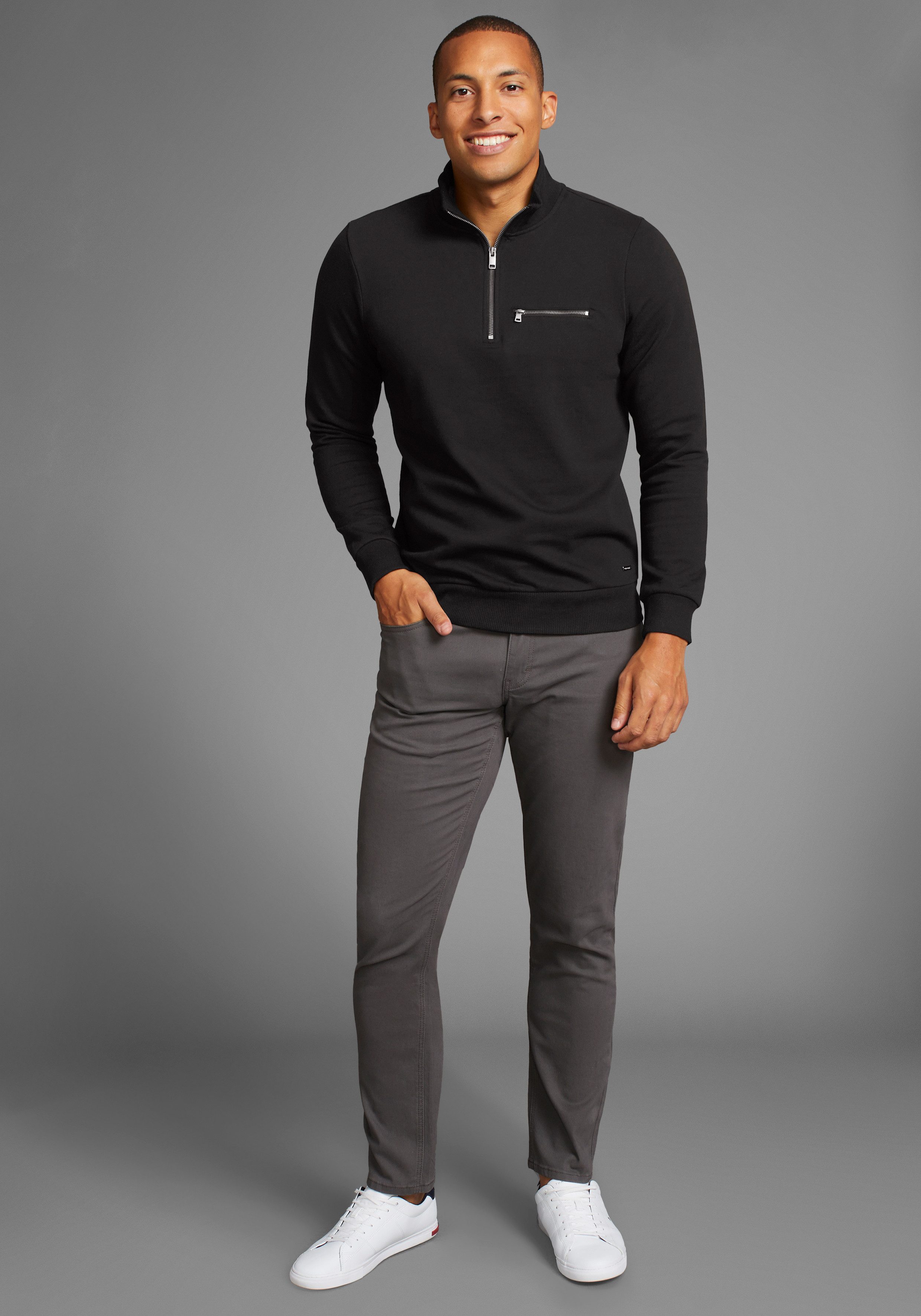Bruno Banani Sweatshirt met schipperskraag