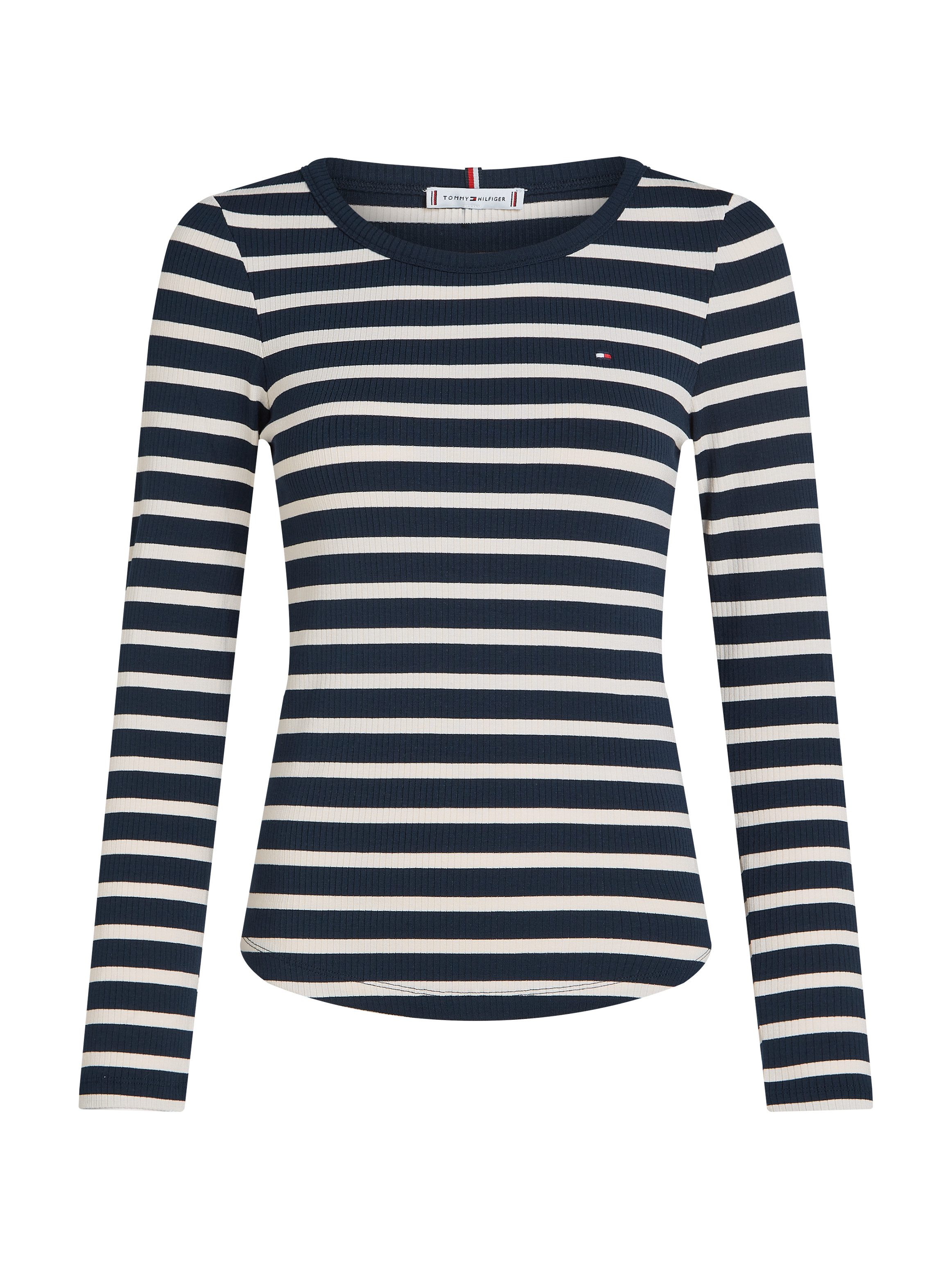 Tommy Hilfiger Shirt met lange mouwen SLIM 5X2 RIB O-NK LS