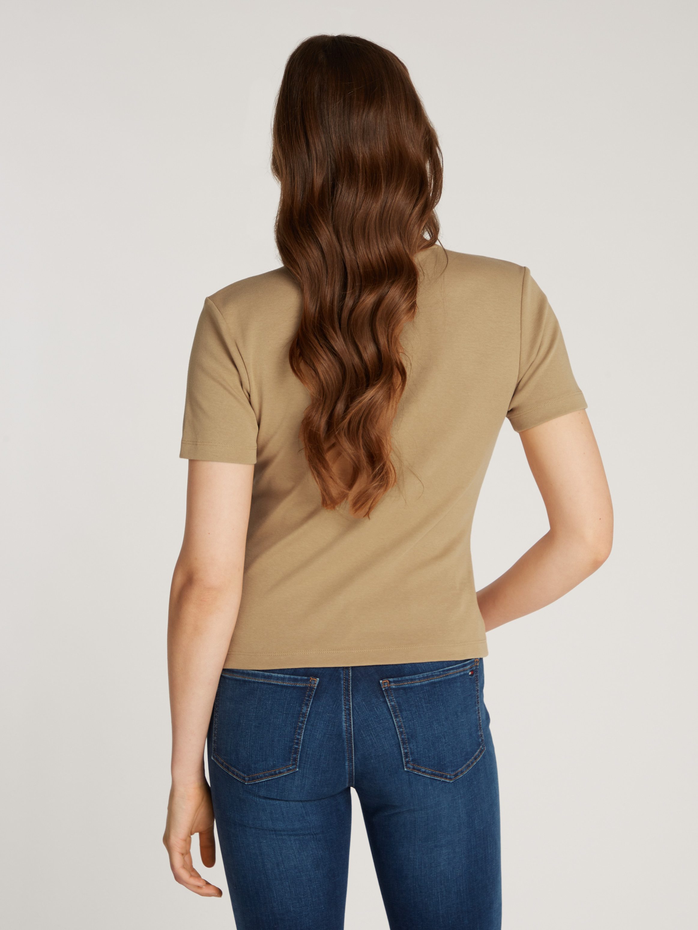 Tommy Hilfiger Shirt met staande kraag NEW CODY SLIM CROP MOCK-NK
