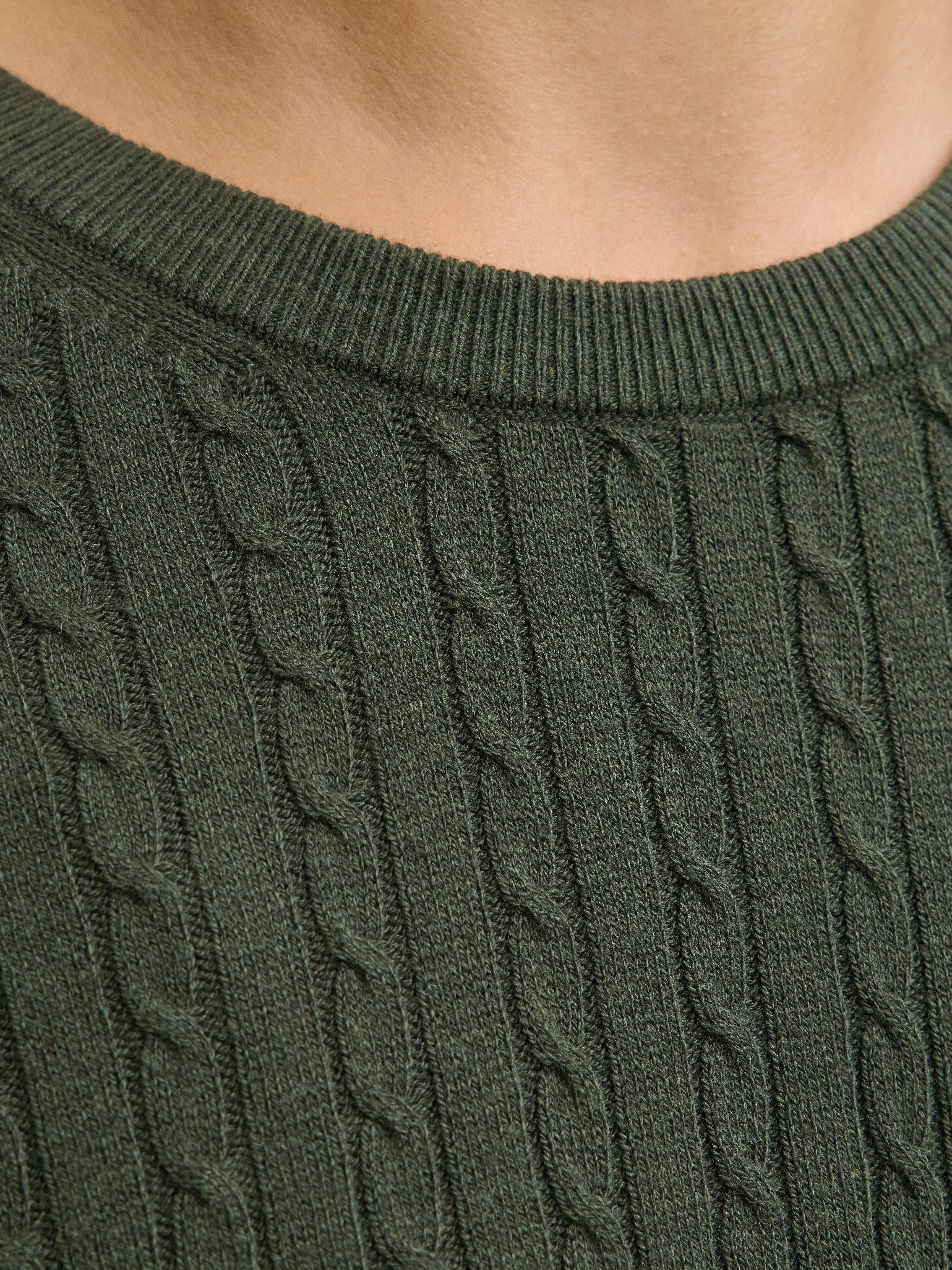 Jack & Jones Gebreide trui JJEEMIL KNIT CABLE CREW NECK NOOS
