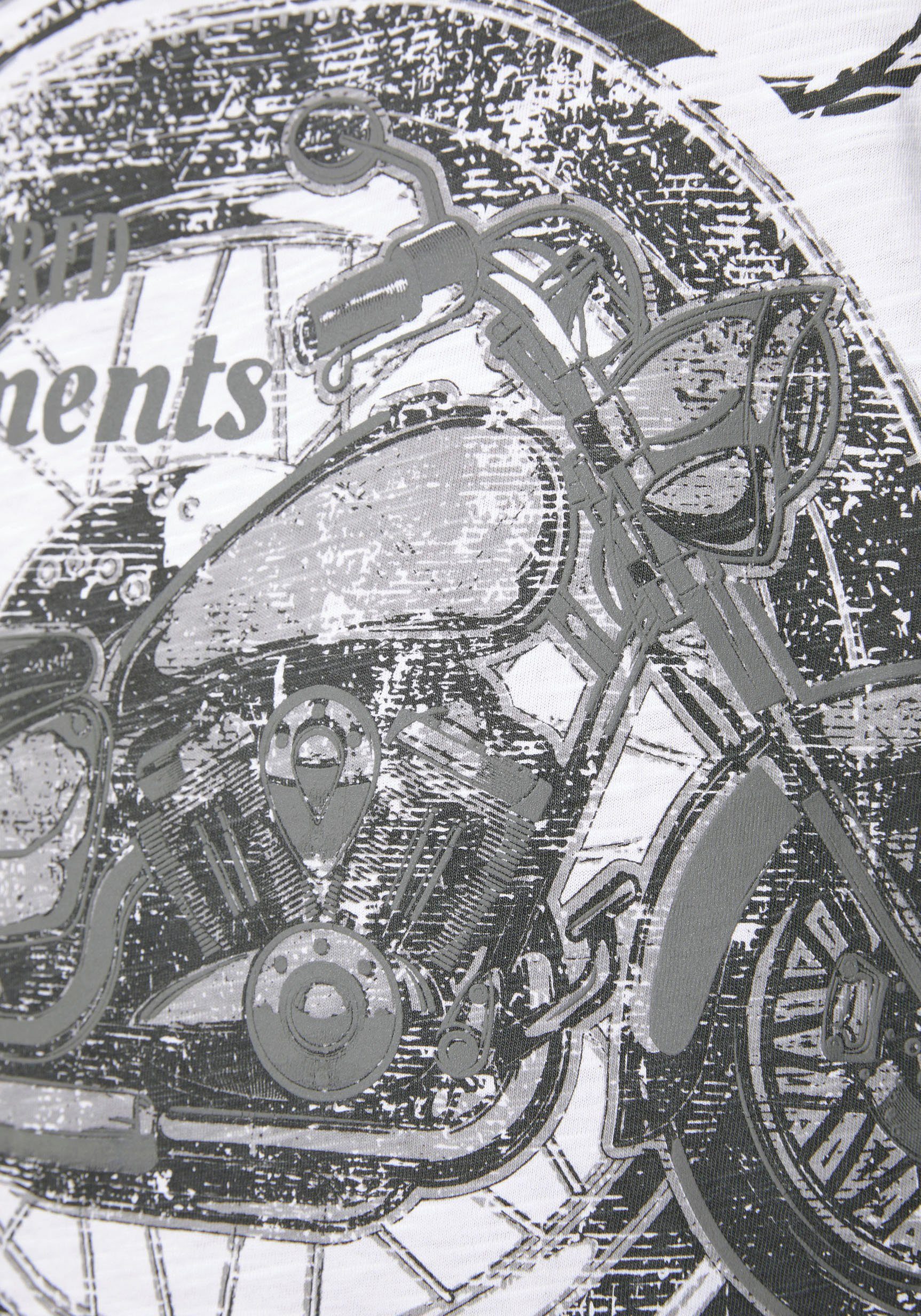 CAMP DAVID Shirt met V-hals