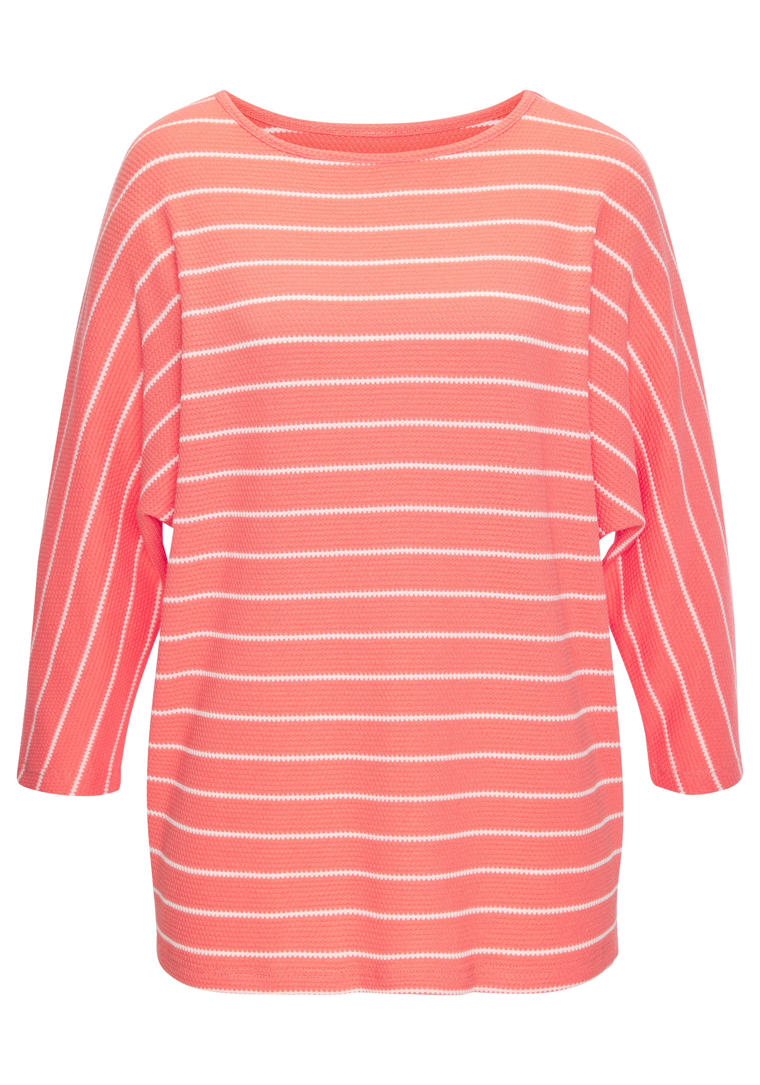 Vivance Shirt met 3/4 mouwen Met modieuze streepstructuur