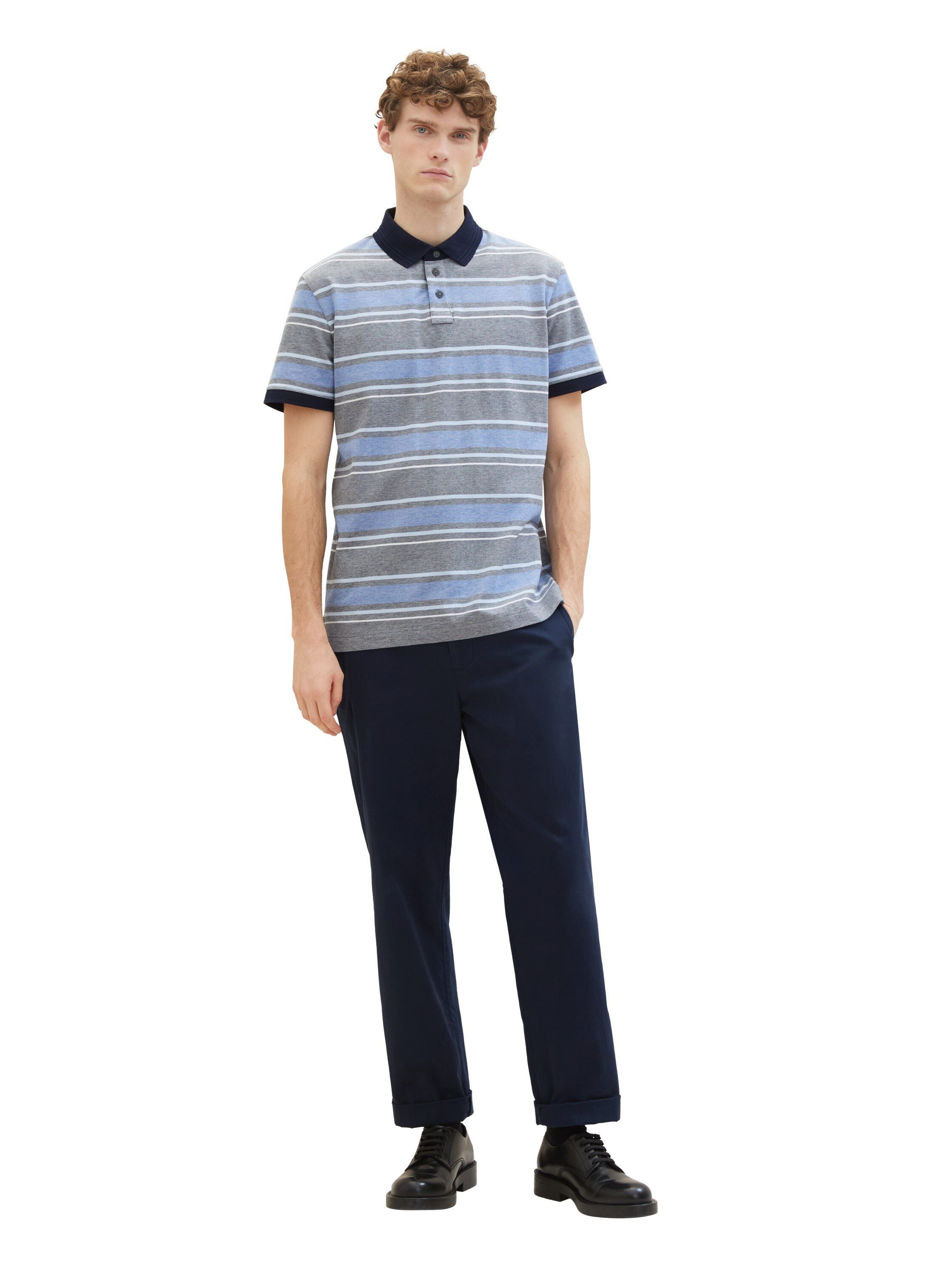 Tom Tailor Poloshirt in streep-look