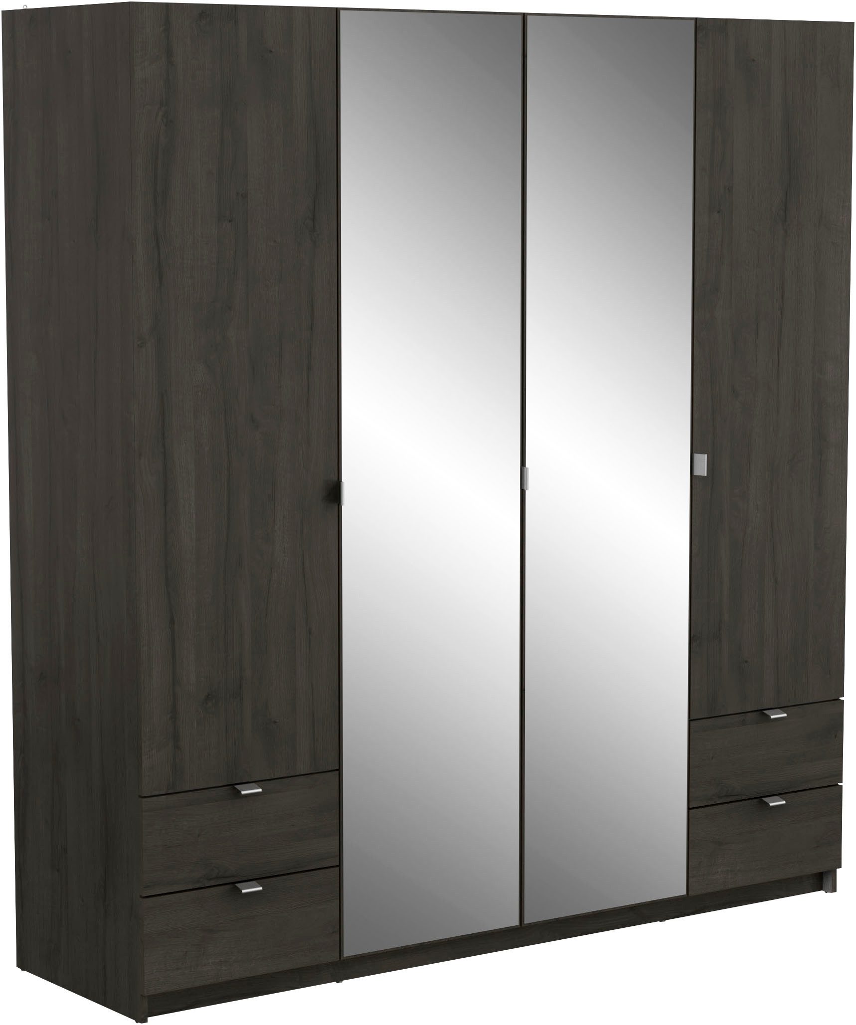 Demeyere GROUP Kledingkast Mellie, 2 spiegels, 4 lades, 36 planken, 2 kledingstangen