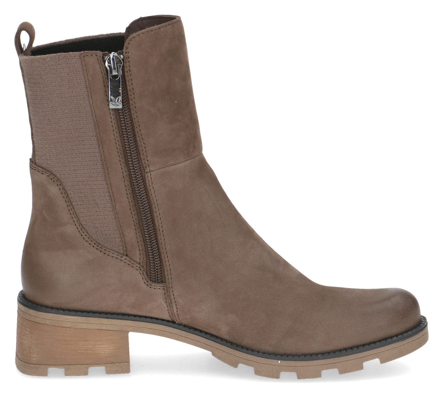 Caprice Chelsea-boots hakken, enkellaars, comfort schoen met brede stretchinzet