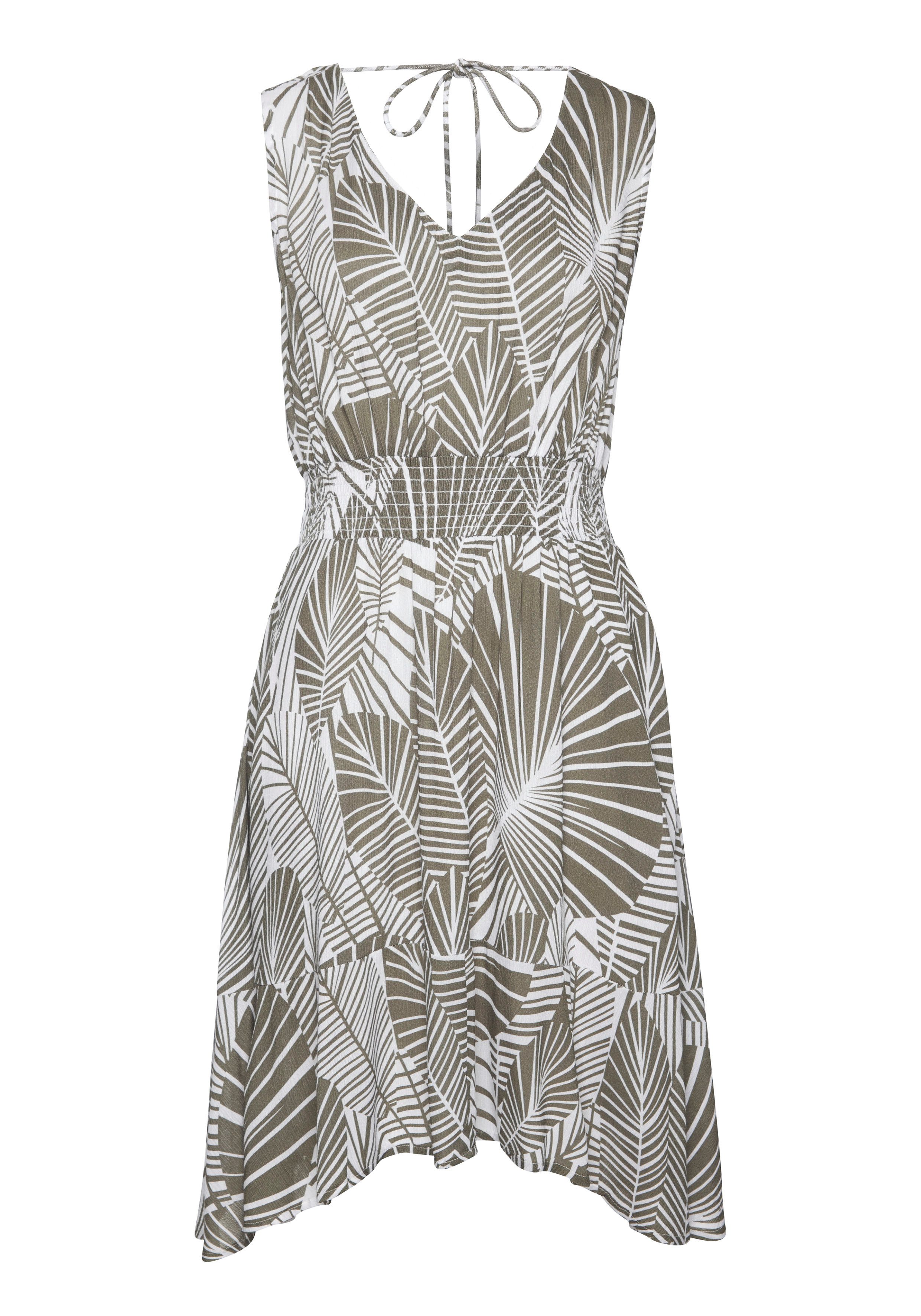 s.Oliver RED LABEL Beachwear Strandjurk van viscose-crêpe