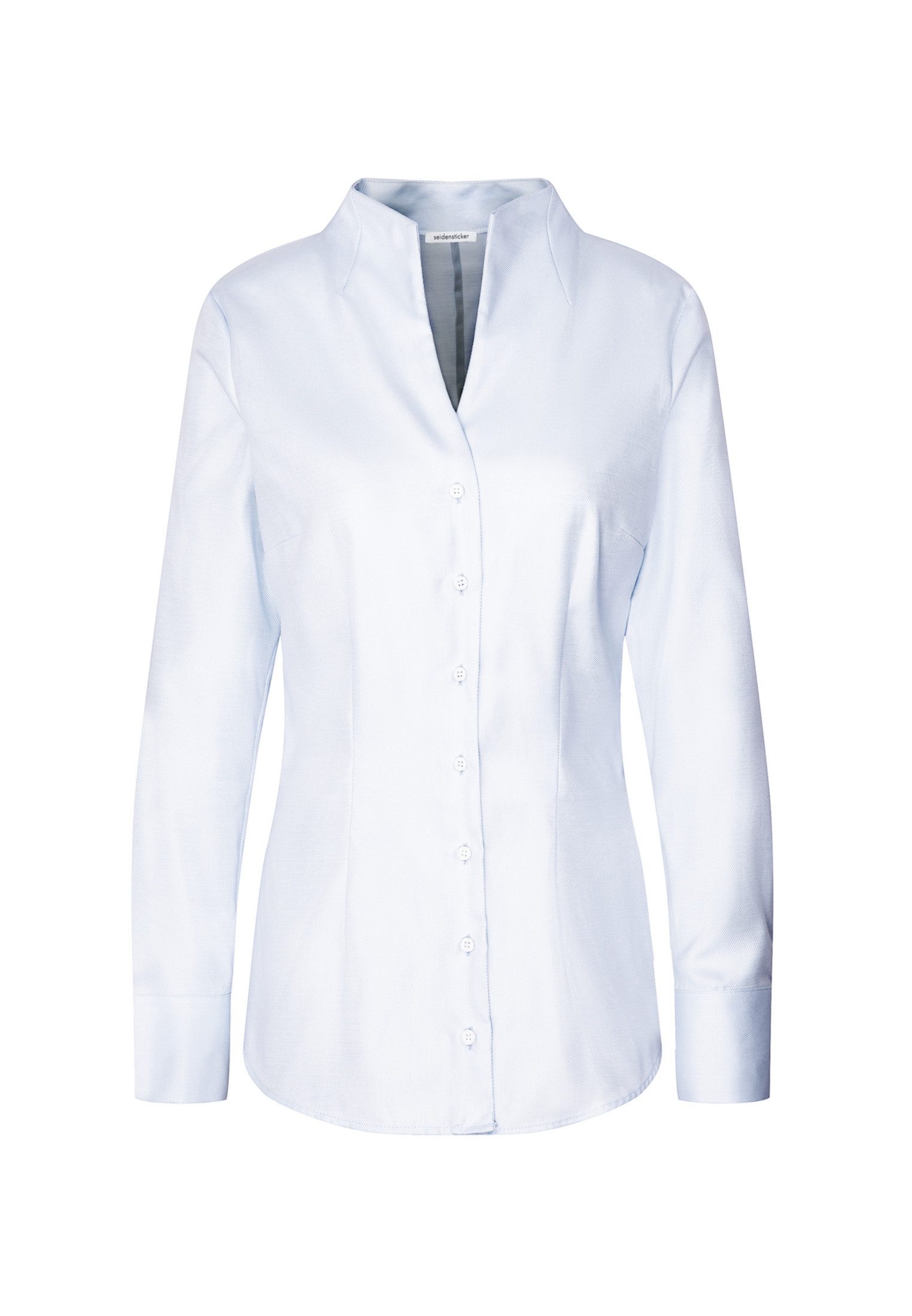 seidensticker Klassieke blouse Zwarte roos Lange mouwen kraag uni