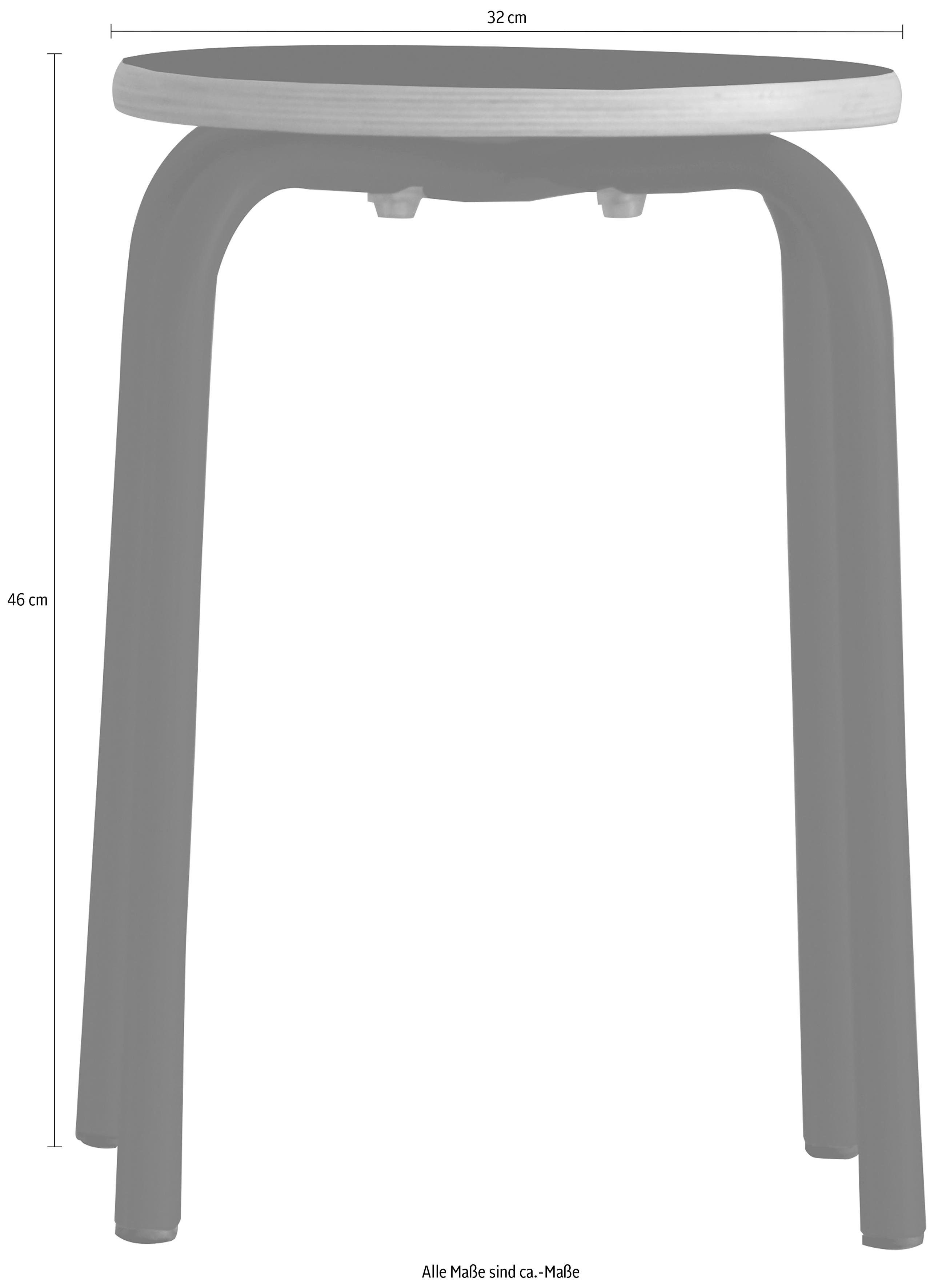 Hocker Paris in 3 kleuren, stapelbaar, zithoogte 46 cm