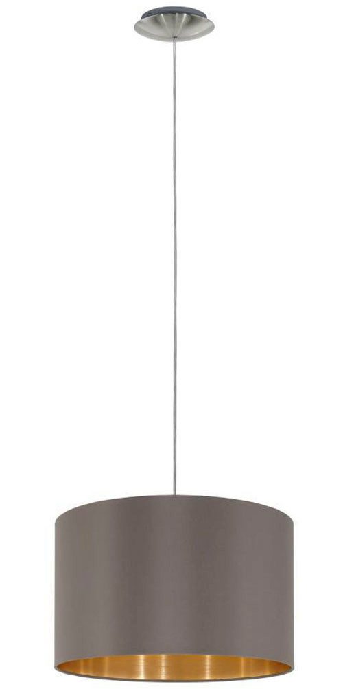 EGLO Hanglamp MASERLO hanglamp, cappuccino, goud, zilver, stof, elegant, modern